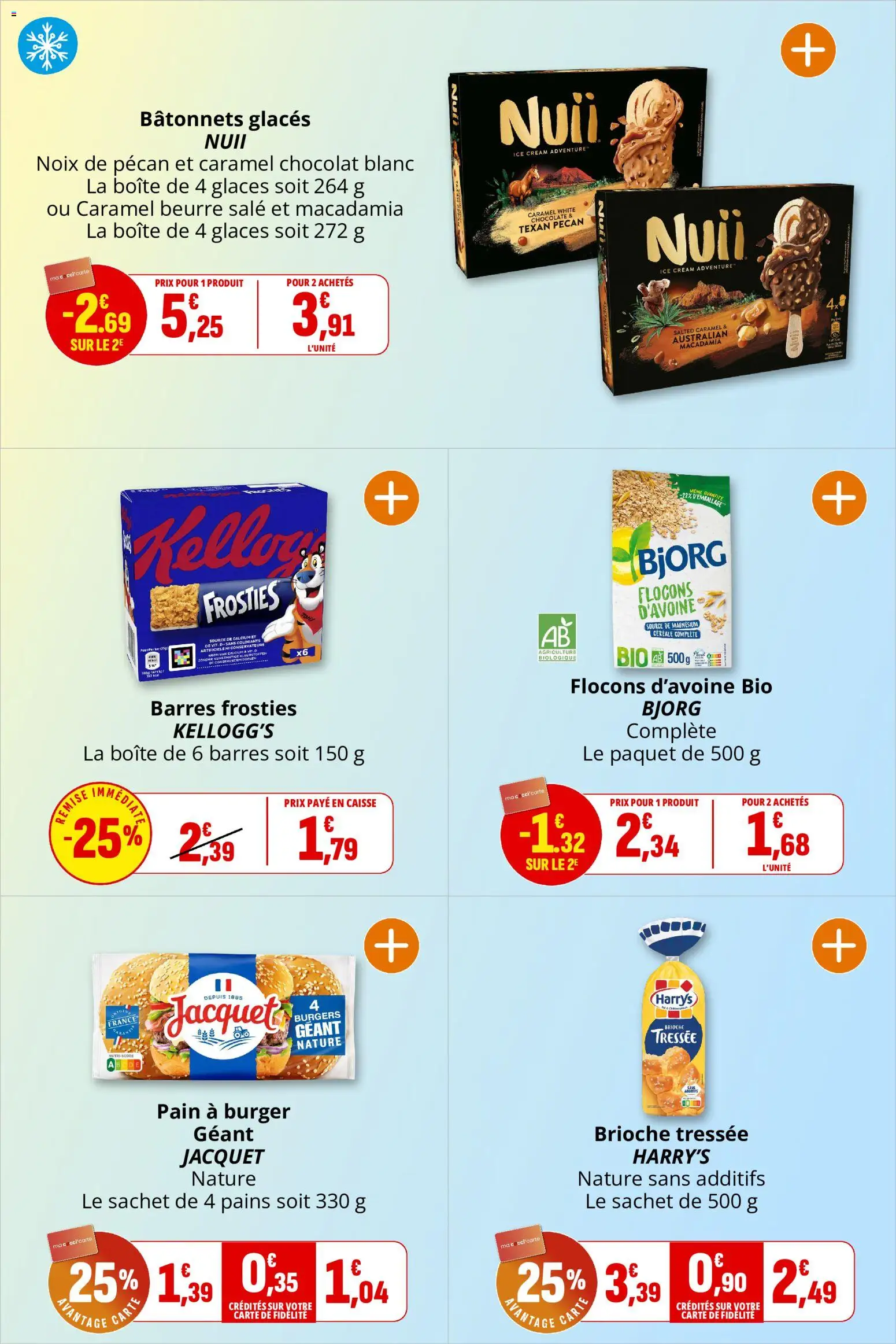 {H1} | Page: 13 | Produits: Flocons, Glaces, Beurre, Pain