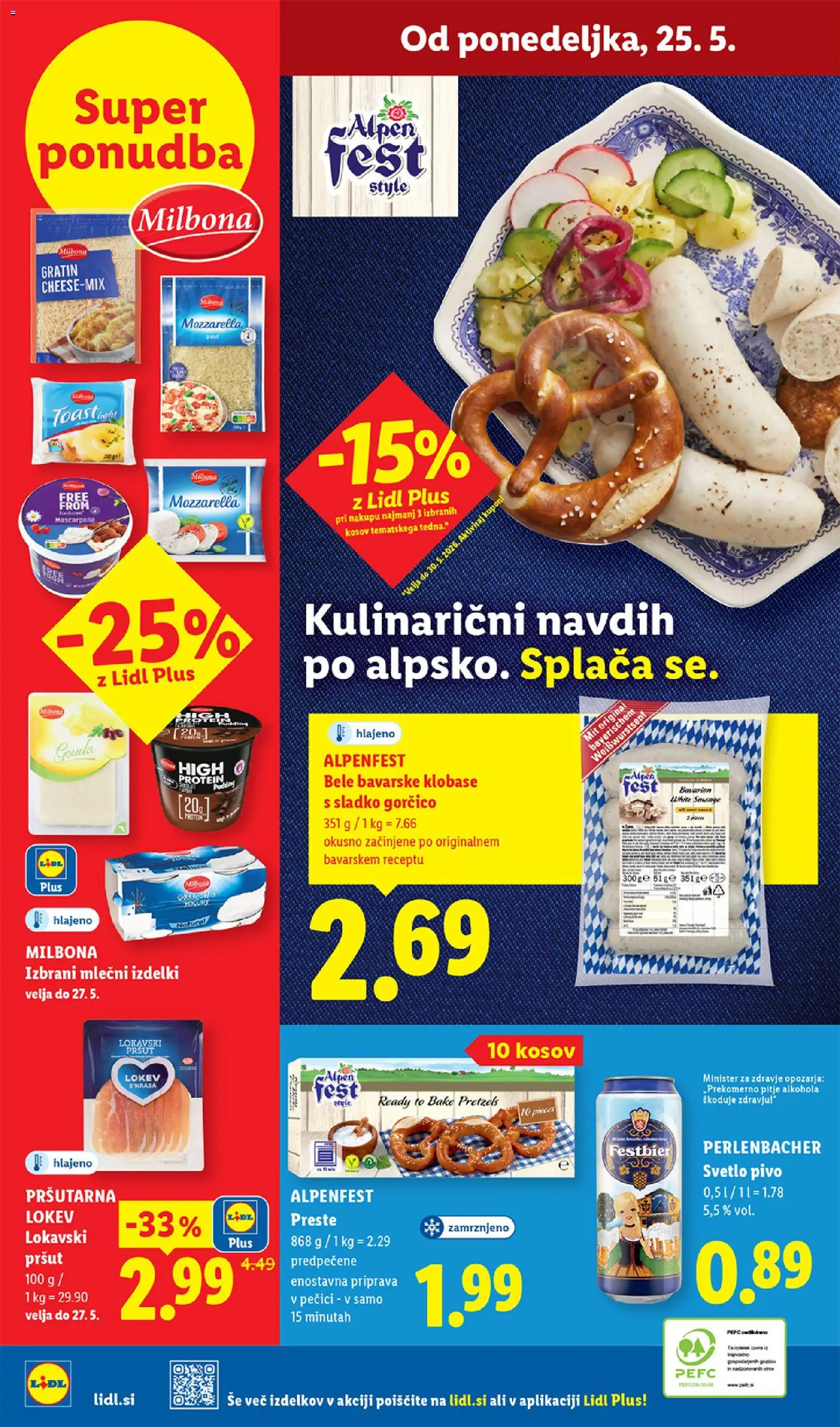 Novi Lidl katalog ponudbe – veljaven od 21.05.2026 | Stran: 64 | Izdelki: Pršut, Toast, Pivo, Klobase