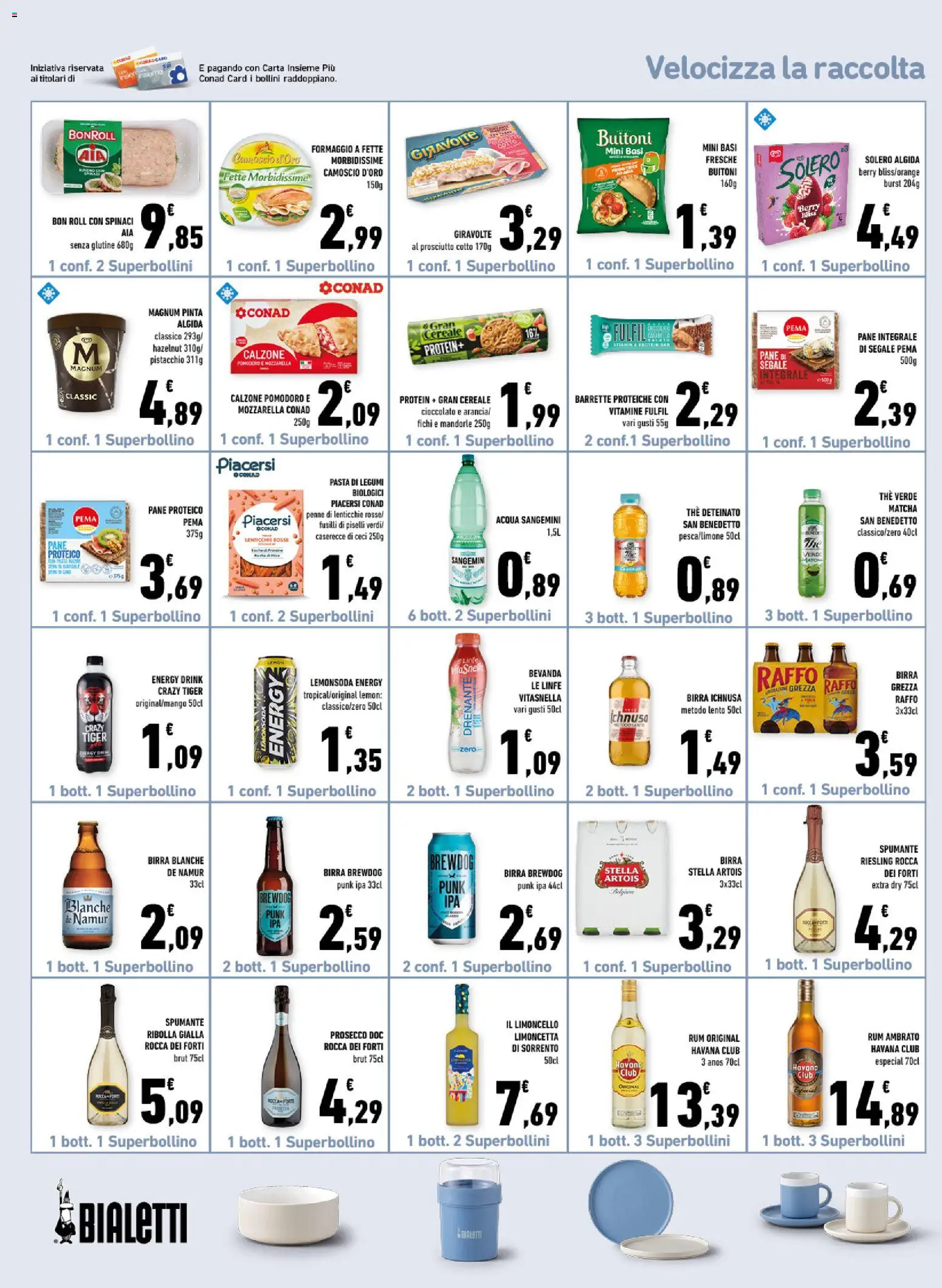 Volantino Conad del 17.06.2026 | Pagina: 14 | Prodotti: Birra, Mozzarella, Prosciutto, Rum