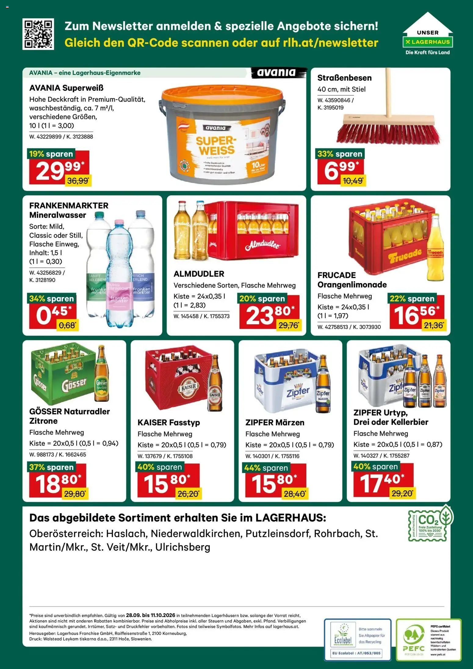 Lagerhaus Wochen Angebote gültig ab 28.09.2026 | Seite: 6 | Produkte: Zitrone, Mineralwasser