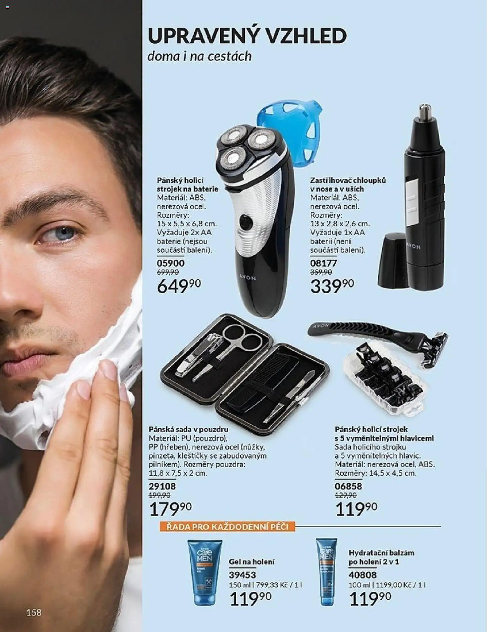 Avon Katalog 06/2026 od 01.06.2026 | Strana: 158 | Produkty: Zastřihovač, Holicí strojek, Baterie, Zastřihovač chloupků