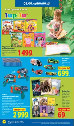 Lidl akciós újság - amely érvényes a következő dátumtól: 2026.08.06. | Oldal: 32 | Termékek: Játék