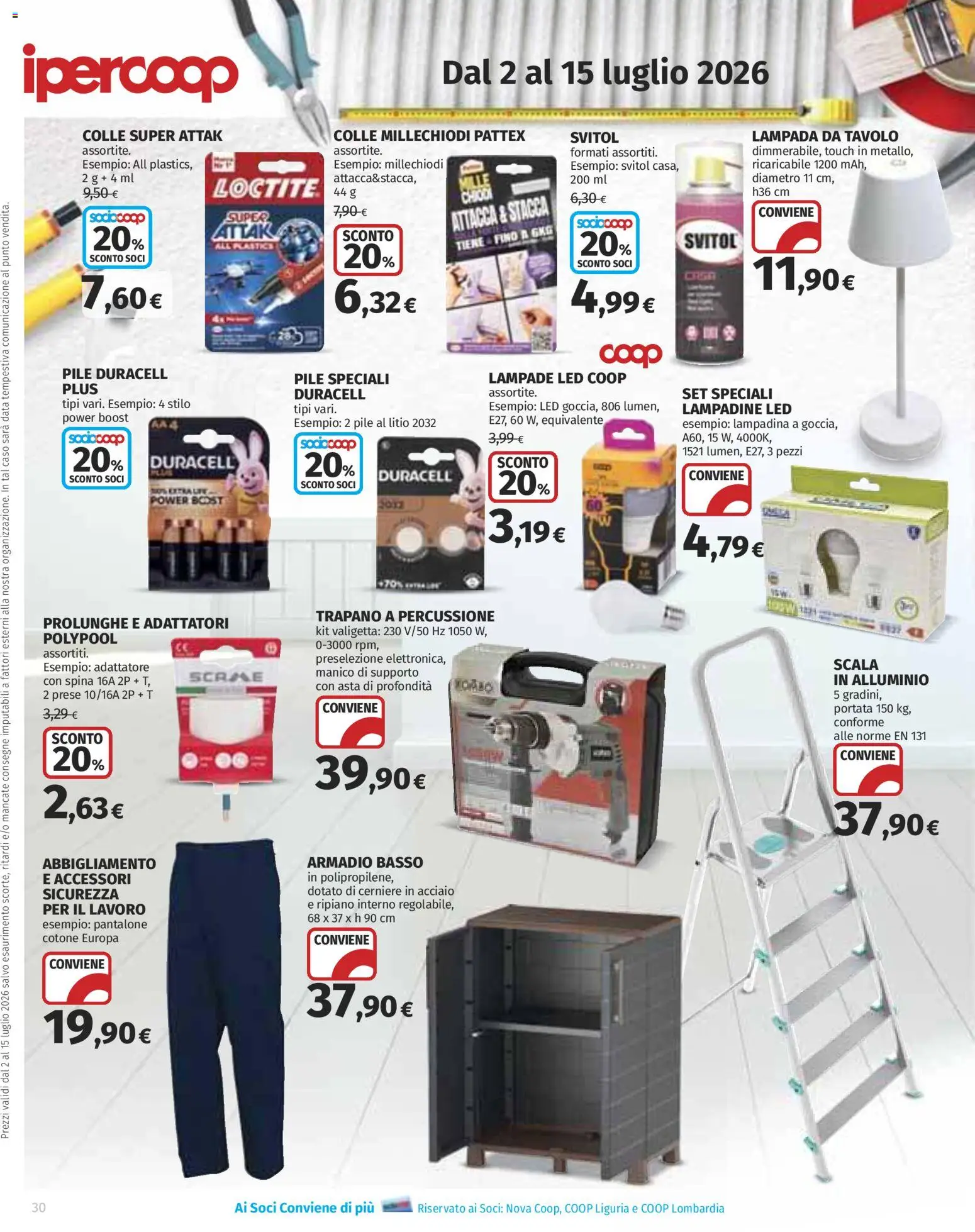 Volantino Ipercoop del 02/07/2026 | Pagina: 30 | Prodotti: Pile, Ripiano, Data, Tavolo