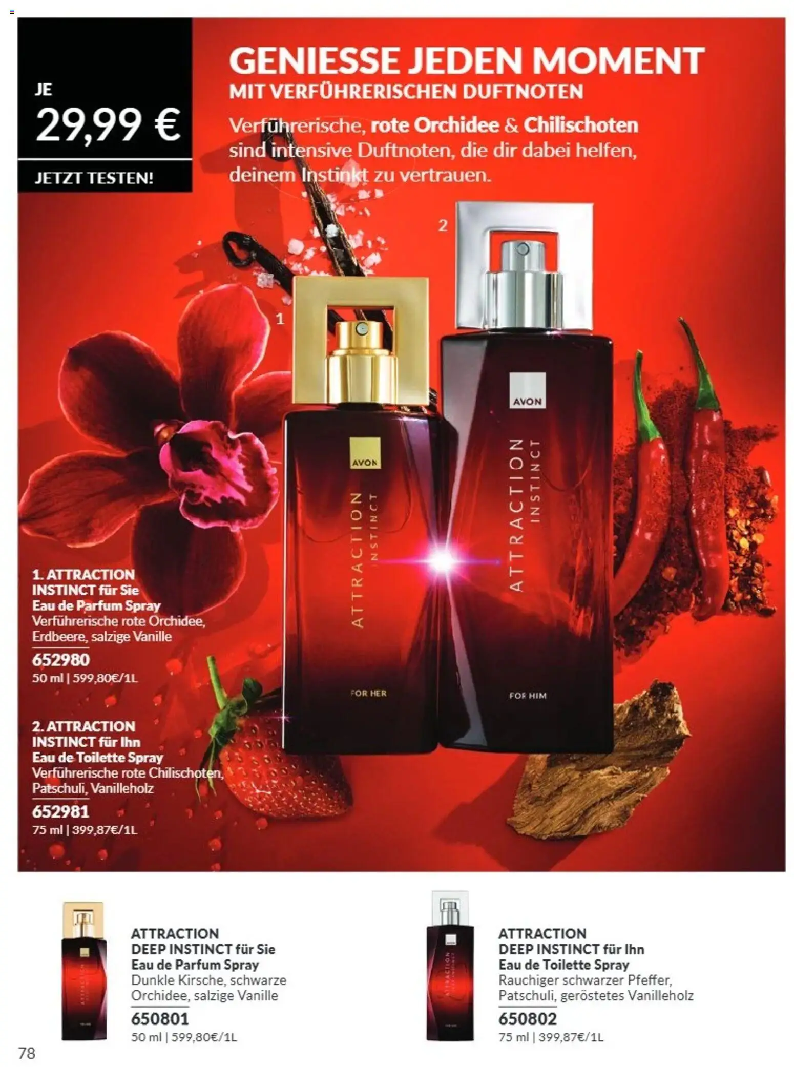 AVON Katalog August 2026 – gültig ab 08.08.2026 | Seite: 78 | Produkte: Orchidee, Toilette, Eau de Toilette, Eau de Parfum