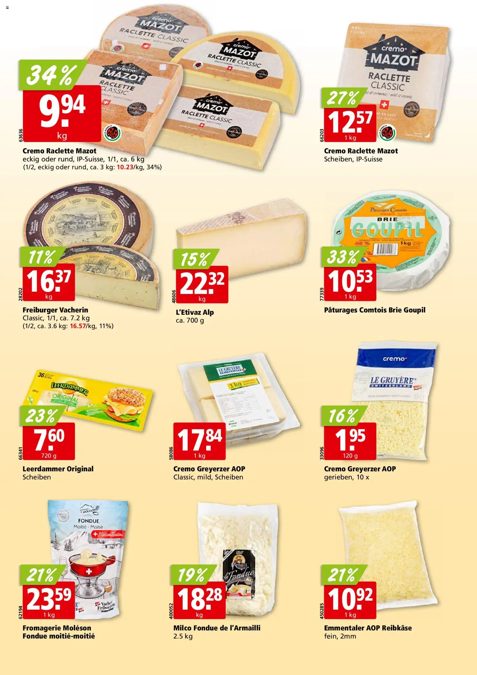 Aligro aktionen Chavannes, Matran, Genf, Sitten – gültig ab 19.10.2026 | Seite: 16 | Produkte: Raclette, Fondue