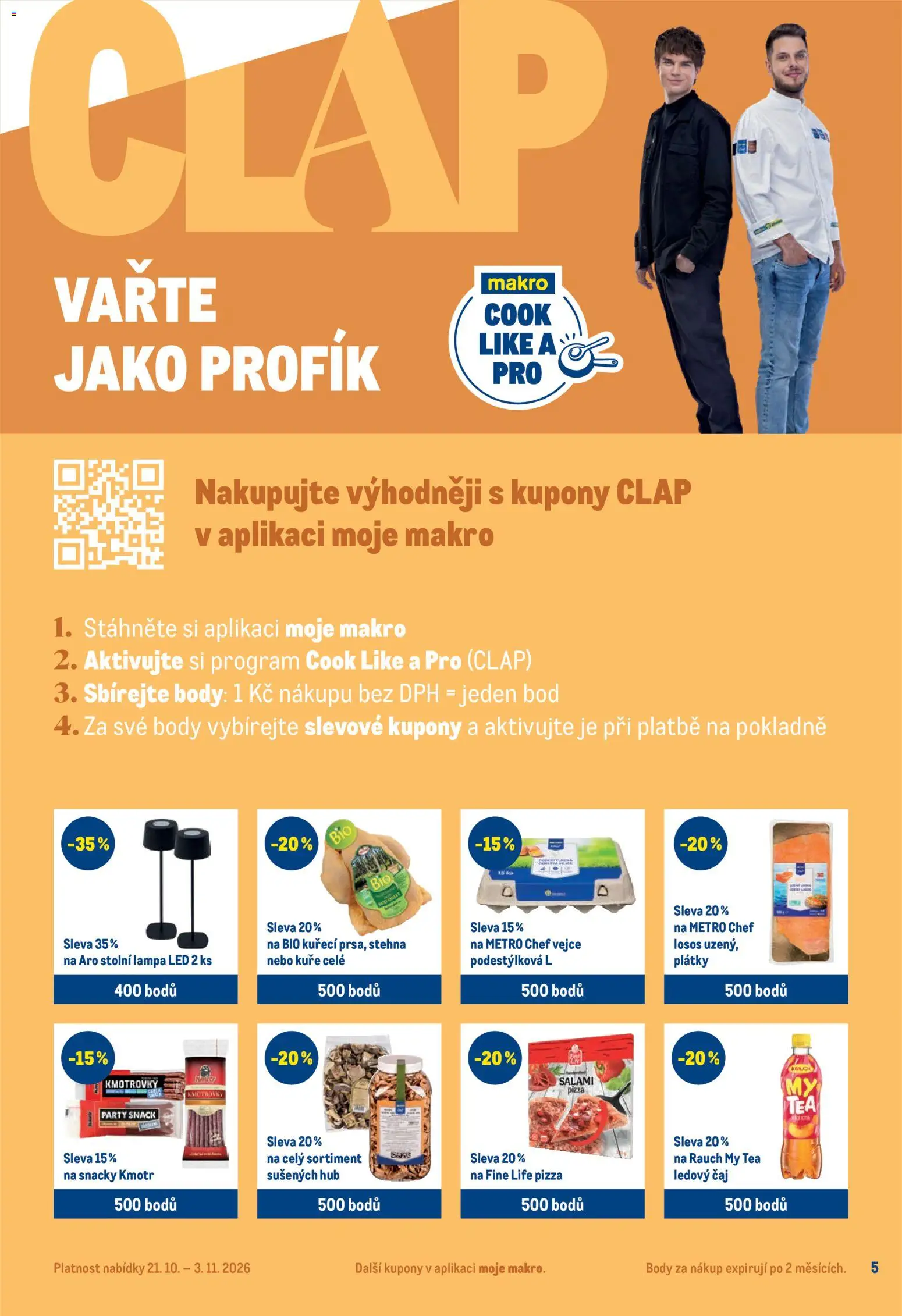 Makro leták - Pro milovníky jídla od 21.10.2026 | Strana: 5 | Produkty: Čaj, Losos, Body, Ledový čaj