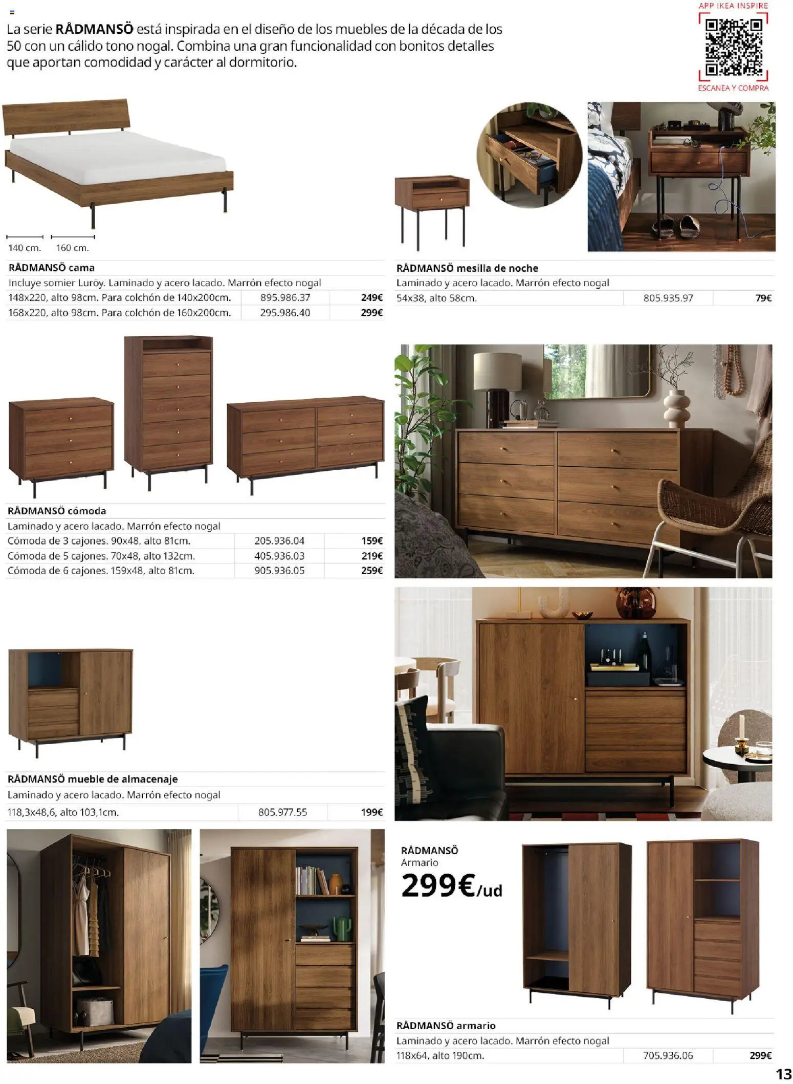IKEA - Muebles para el dormitorio │ válido desde el 01/09/2026 | Página: 13 | Productos: Cómoda, Almacenaje, Mesilla de noche, Armario