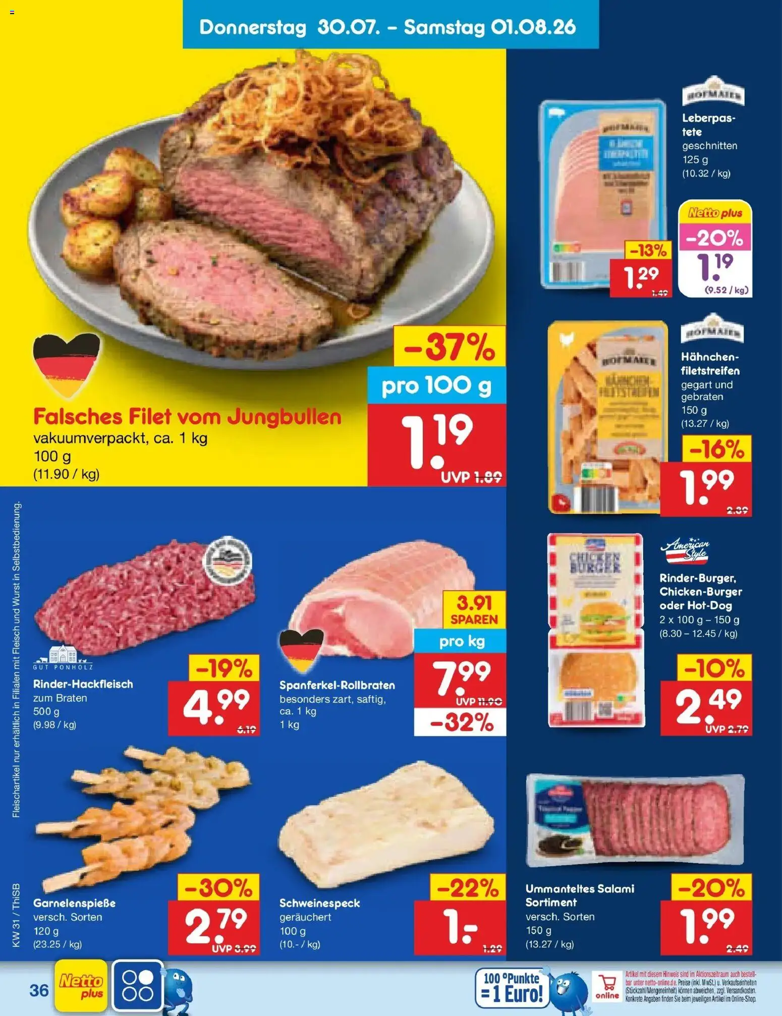 Netto Marken-Discount Prospekt Pirna – gültig ab 27.07.2026 | Seite: 53 | Produkte: Hahnchen, Wurst, Salami, Fleisch