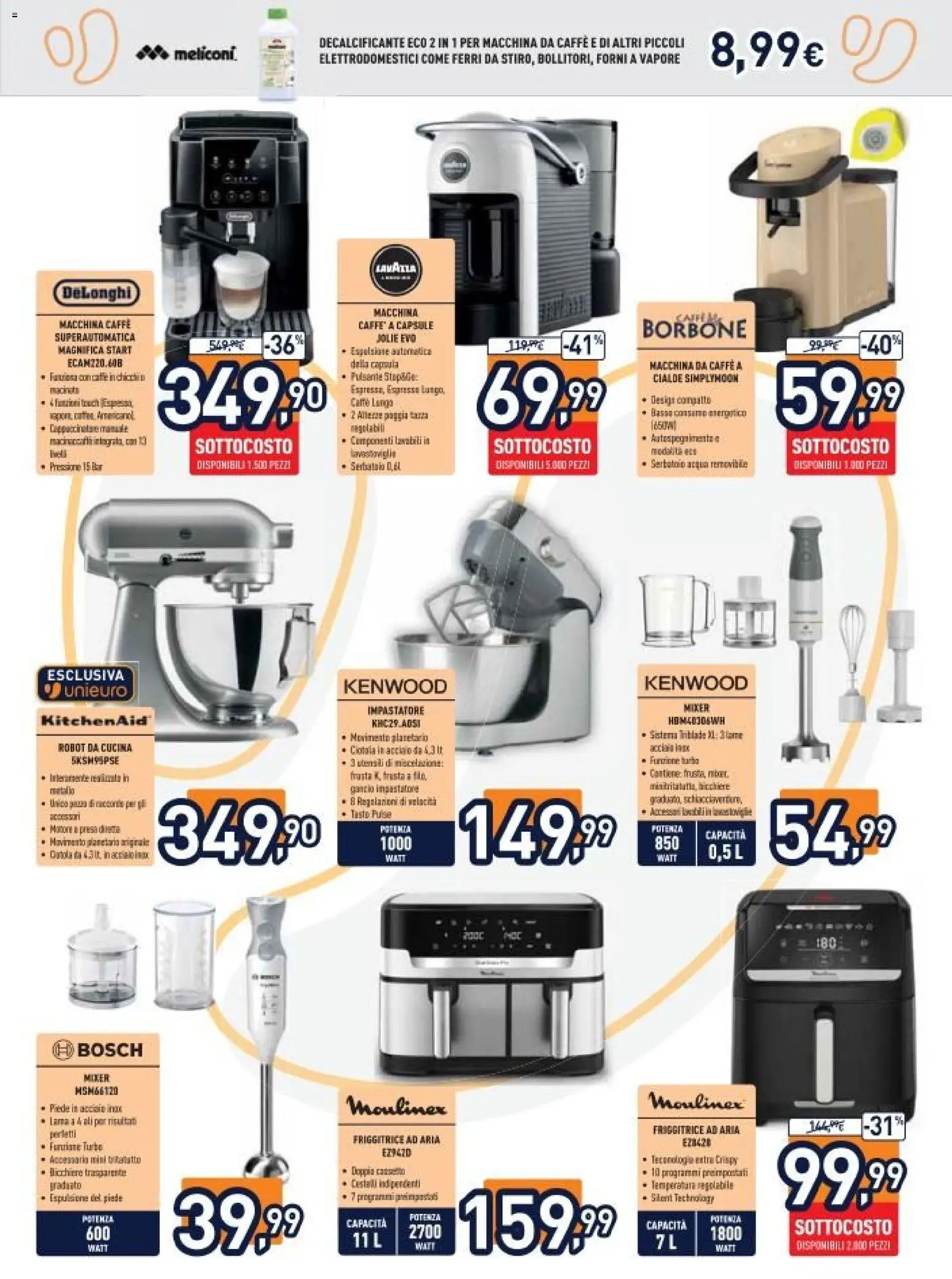 Volantino Unieuro del 22.05.2026 | Pagina: 21 | Prodotti: Friggitrice ad aria, Tritatutto, Lavazza, Ciotola