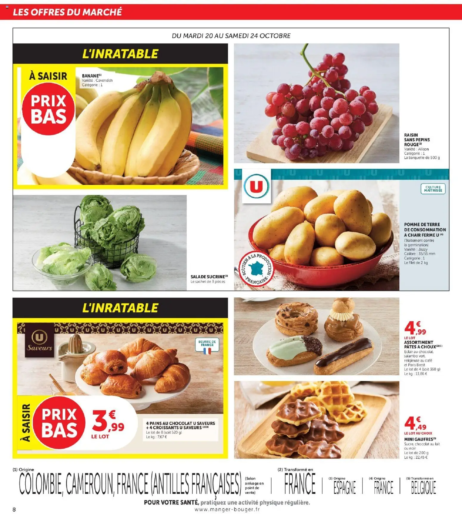 {H1} | Page: 8 | Produits: Pomme de terre, Pomme de terre de consommation, Lait, Pâtes