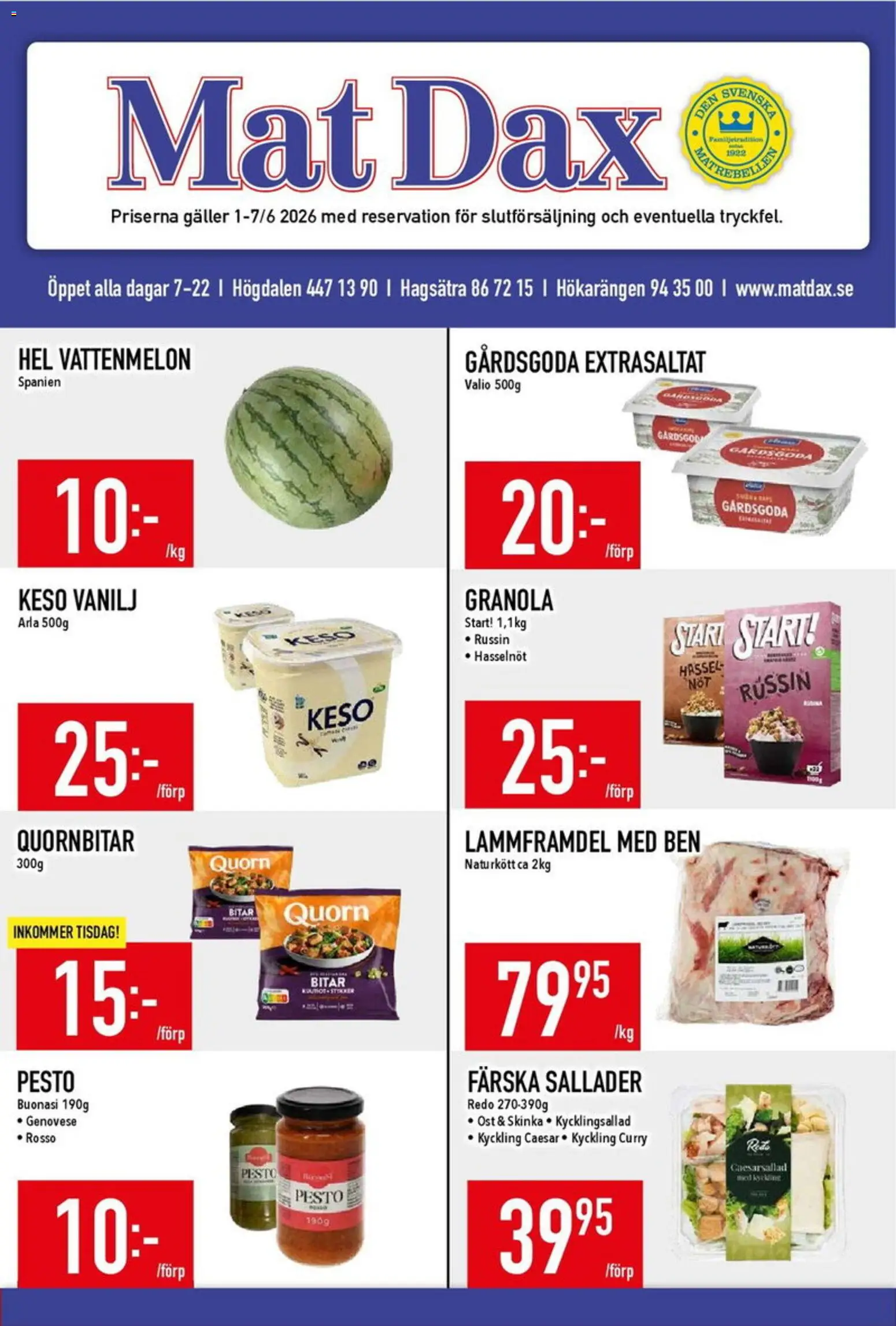Matdax reklamblad aktuell från 01.06.2026 | Sida: 1