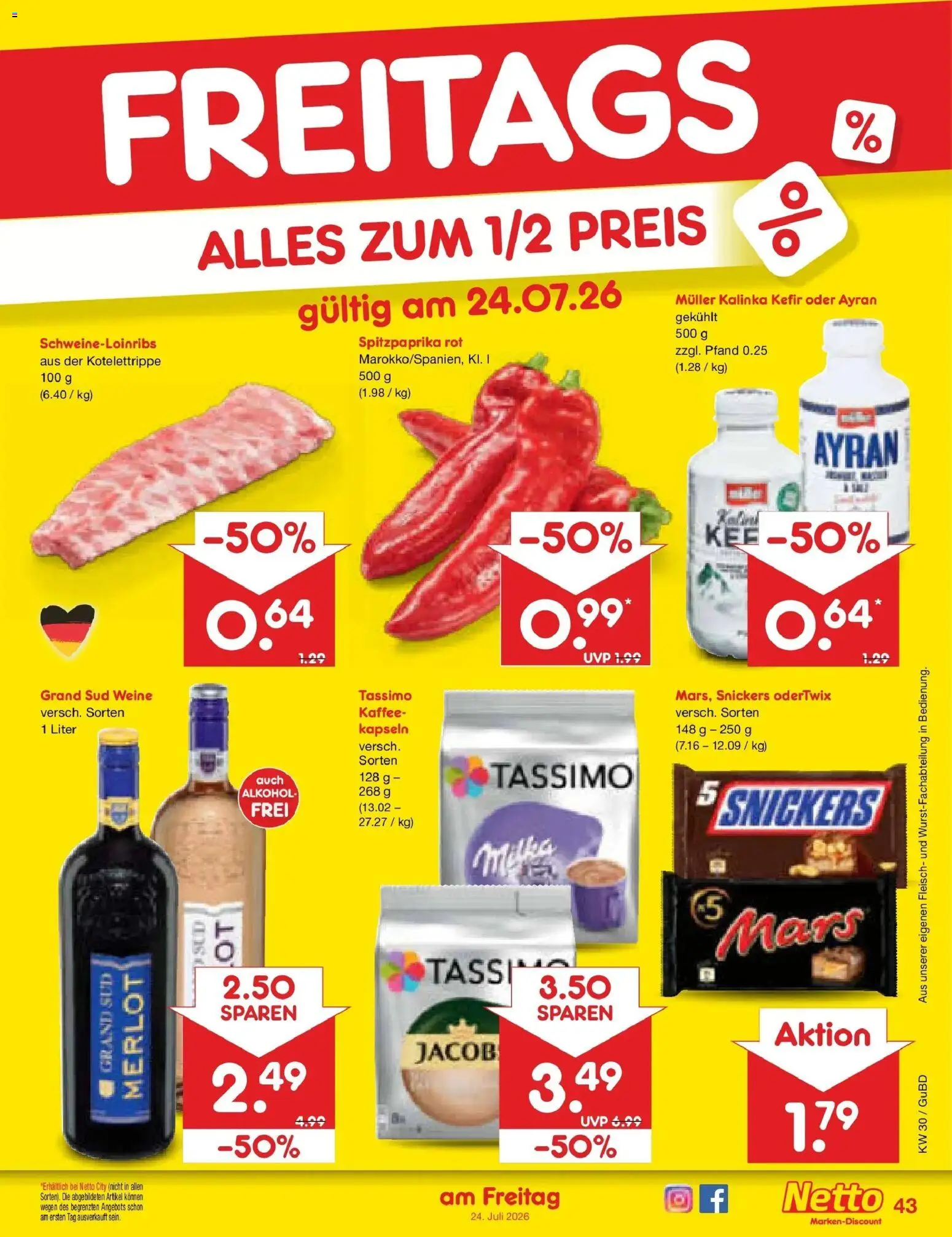 Netto Marken-Discount Prospekt Augustusburg – gültig ab 20.07.2026 | Seite: 67 | Produkte: Kaffee, Merlot, Grand sud, Fleisch