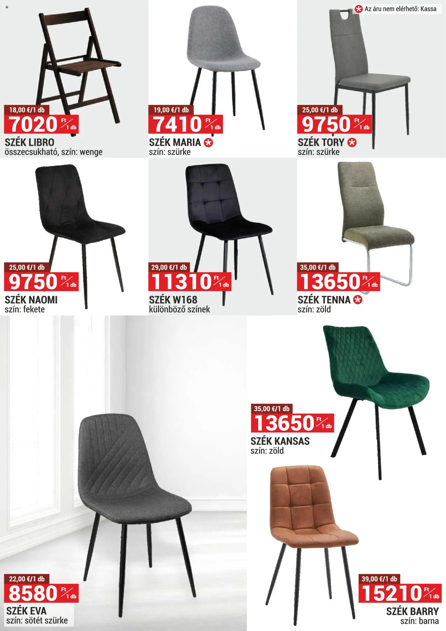 Merkury Market akciós ujság - amely érvényes a következő dátumtól: 01.04.2026 | Oldal: 12 | Termékek: Szék