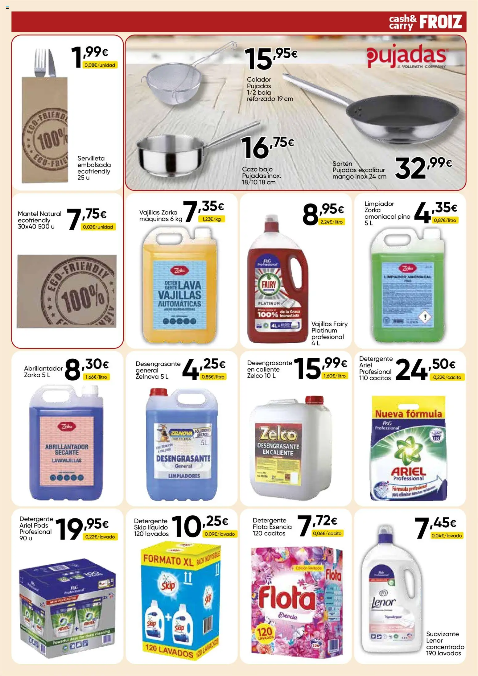 Froiz - Folleto Cash │ válido desde el 03.03.2026 | Página: 13 | Productos: Mantel, Detergente, Lavavajillas, Ρούτερ