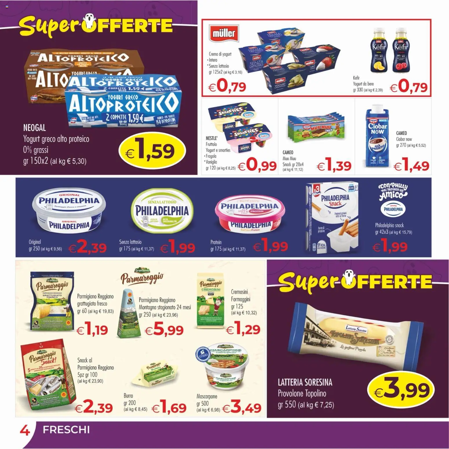 Volantino MerSi Supermercati del 21/10/2026 | Pagina: 4 | Prodotti: Vaniglia, Kefir, Provola, Mascarpone