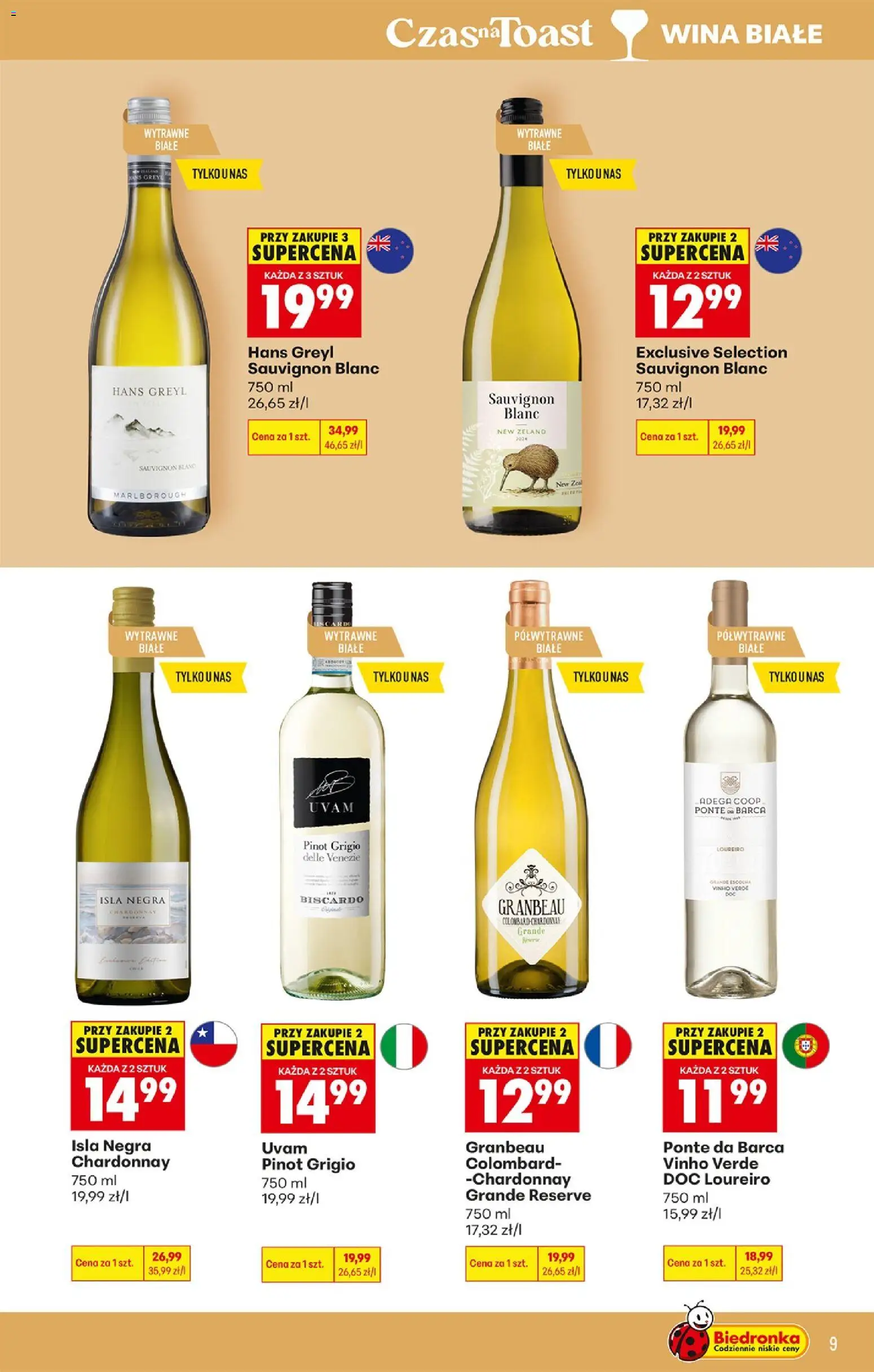 Biedronka Polsko leták - Czas na toast od 04.05.2026 | Strana: 9 | Produkty: Pinot Grigio
