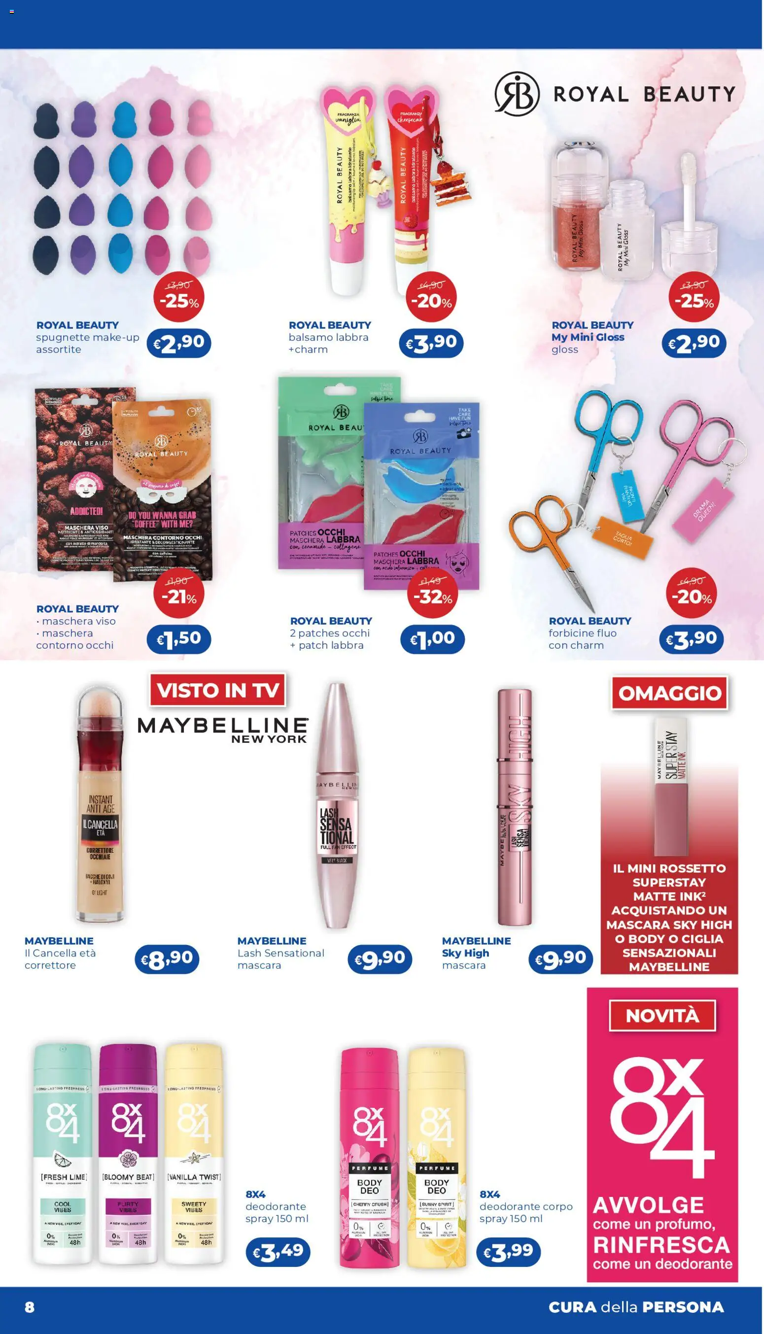 Volantino Acqua e Sapone del 15/10/2026 | Pagina: 8 | Prodotti: Mascara, Maschera viso, TV, Correttore