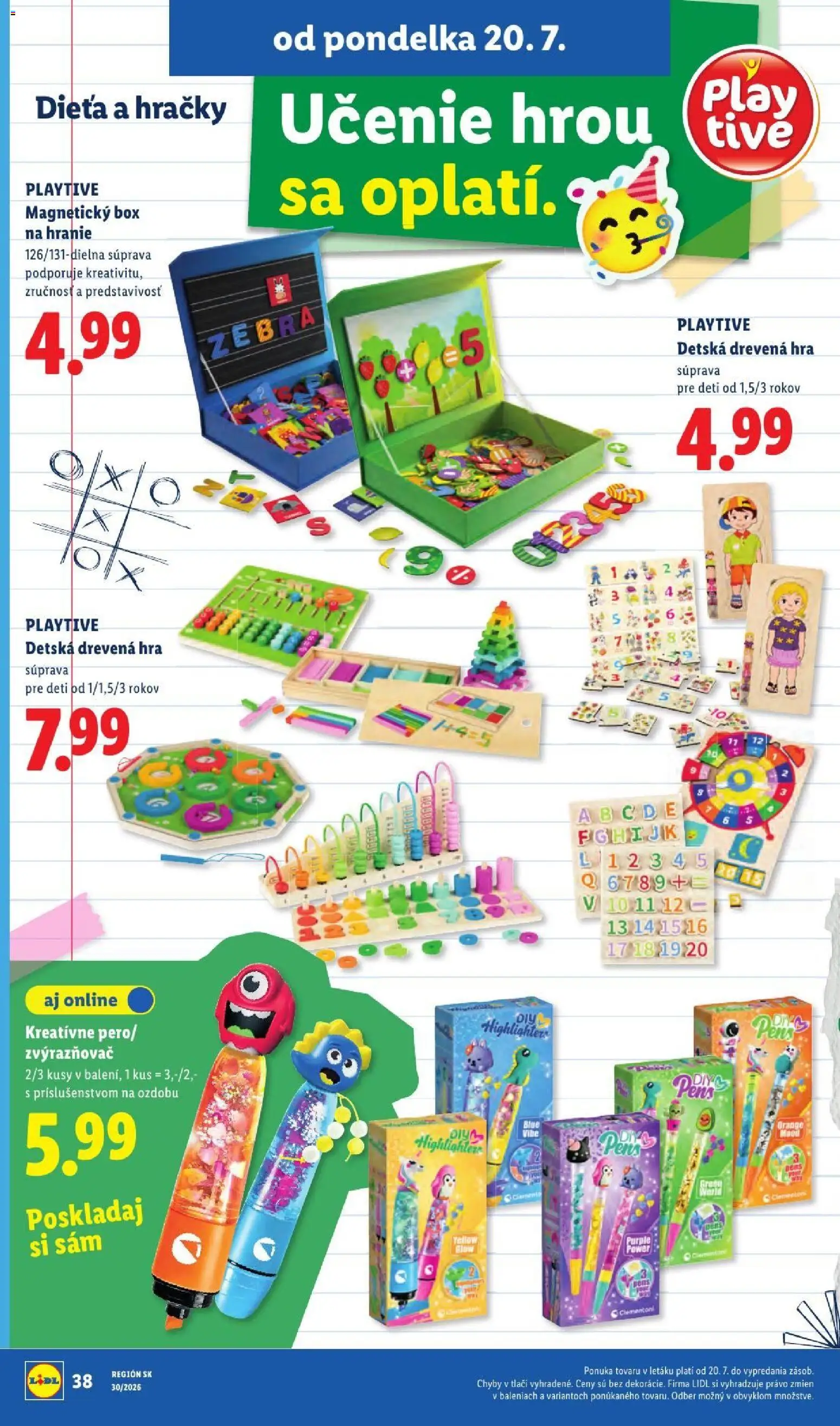 Nové Lidl akcie – leták je platný od 20.07.2026 | Strana: 64 | Produkty: Hra, Hračky