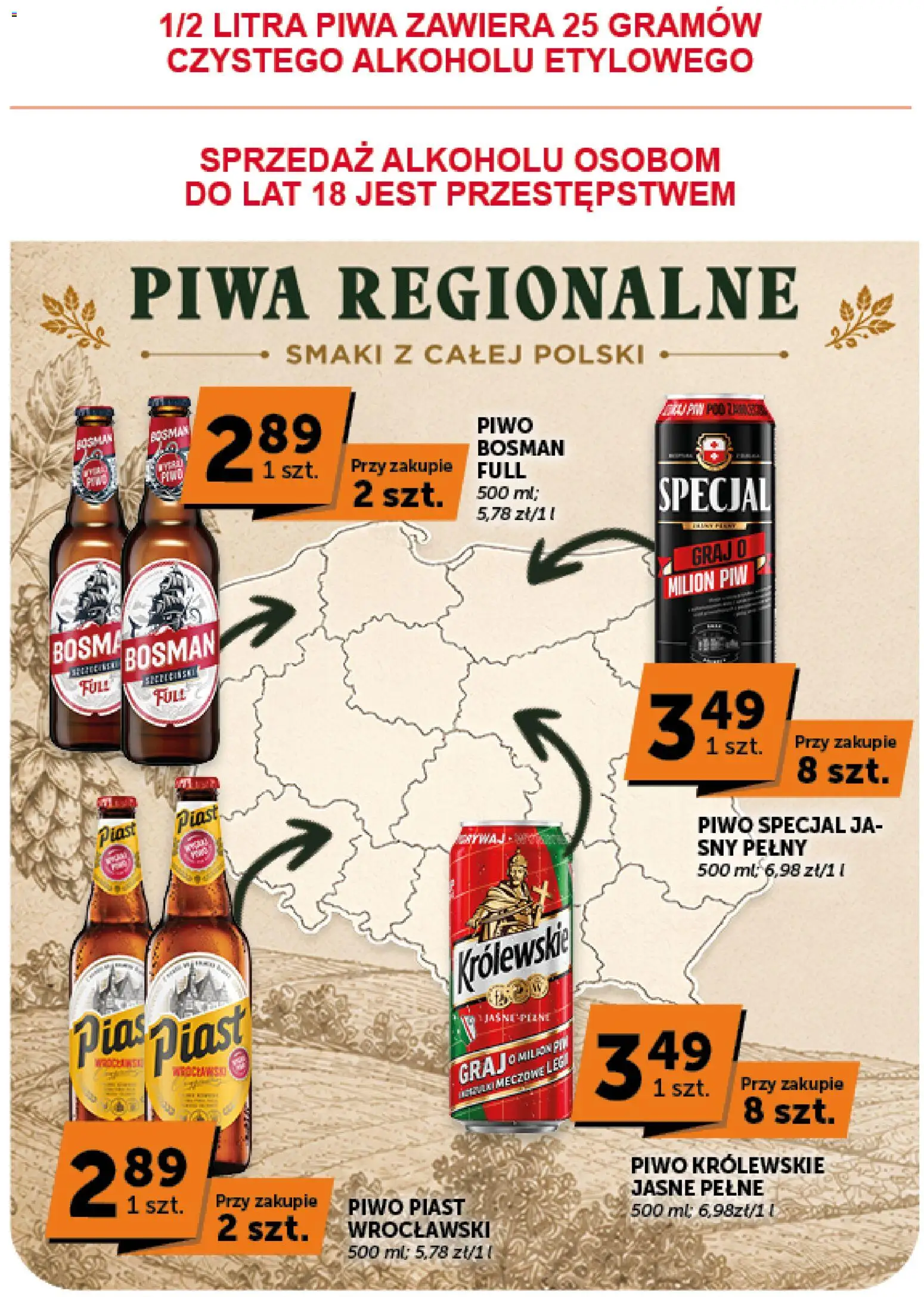 Groszek gazetka od 06.08.2026 | Strona: 16 | Produkty: Piwo Bosman, Piwo