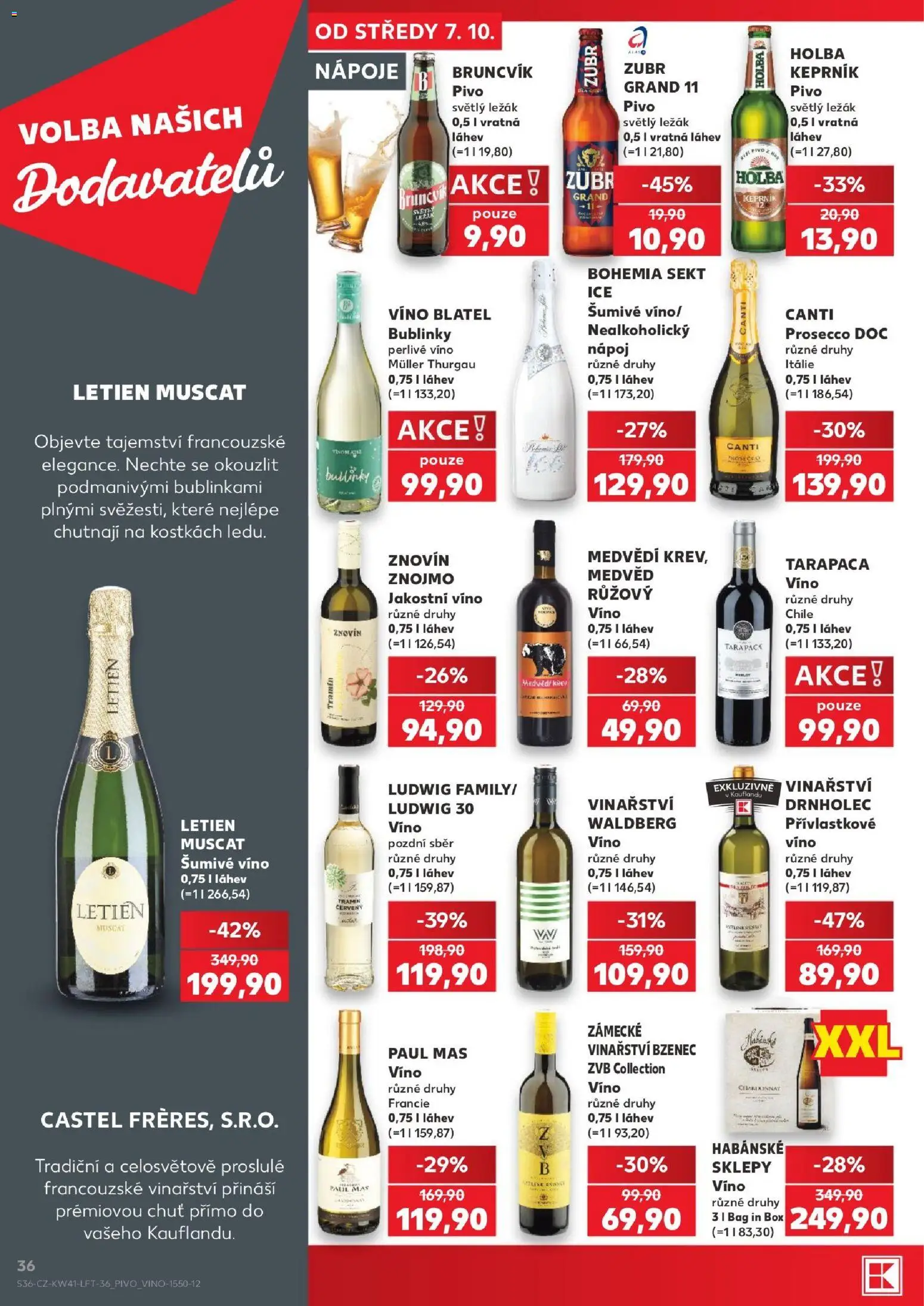 Kaufland leták - Kolín od 07.10.2026 | Strana: 36 | Produkty: Box, Habánské sklepy, Nápoje, Sekt