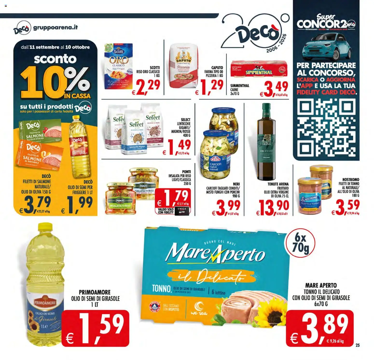 Volantino Decò del 11/09/2026 | Pagina: 26 | Prodotti: Riso, Carne, Semi di girasole, Farina tipo 00