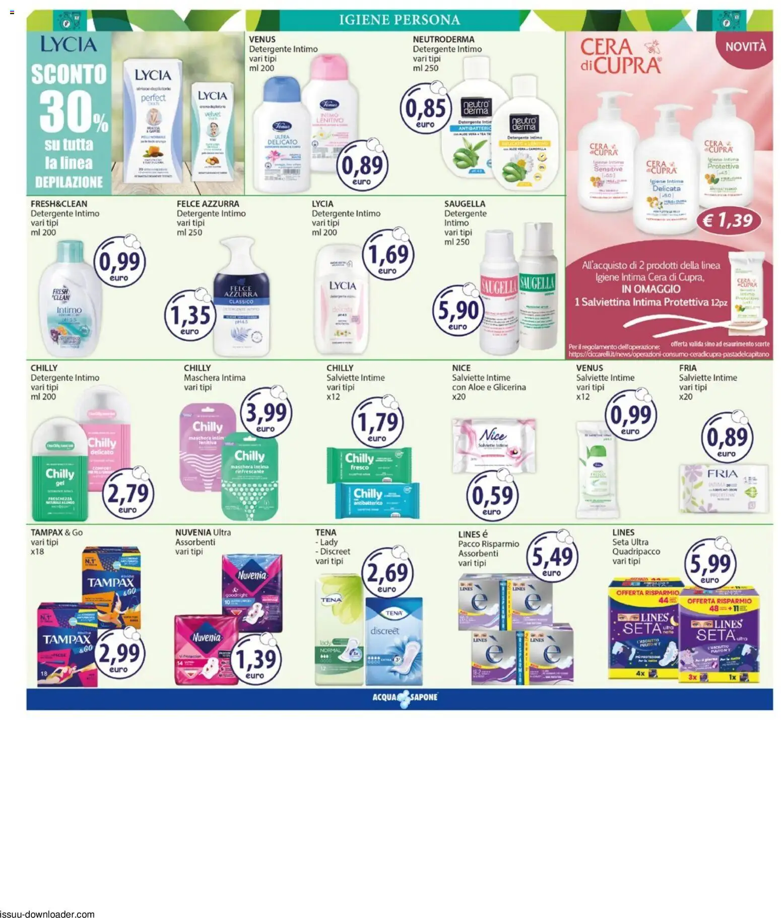 Volantino Acqua e Sapone del 15.06.2026 | Pagina: 11 | Prodotti: Maschera, Detergente intimo, Detergente, Intimo