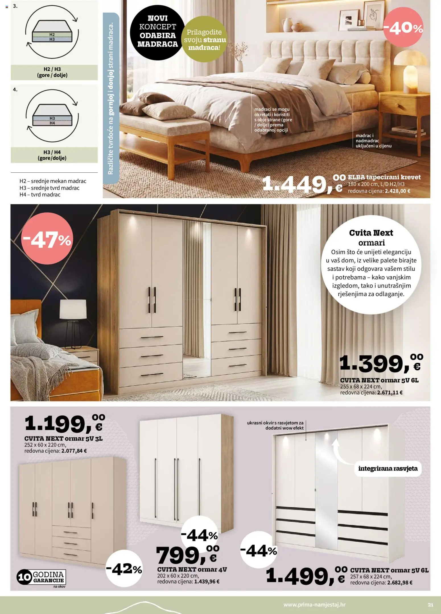 Prima katalog | vrijedi od 01.09.2026 | Stranica: 21 | Proizvodi: Ormar, Rasvjeta, Nadmadrac, Ormari