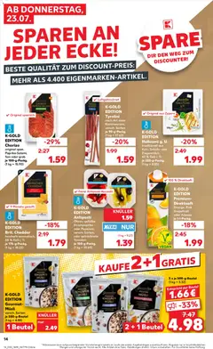 Kaufland DE -DE Folder - Voorbeeld van een folder van Kaufland DE, geldig van 23-07-2026 | Pagina: 14 | Producten: Grapefruit, Salami, Ananas, Chorizo