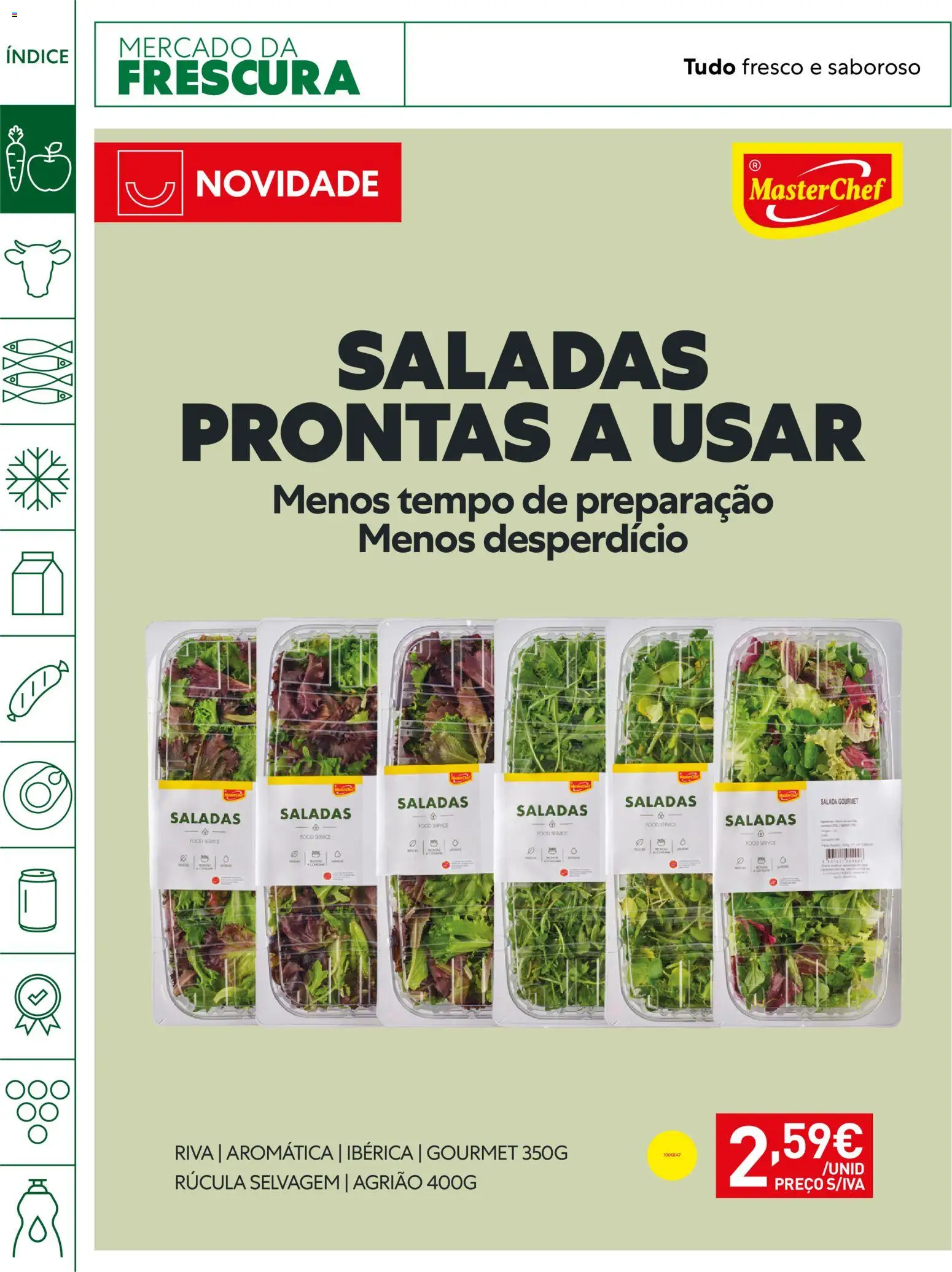 Recheio Horeca │ válido de 15/09/2026 | Página: 2 | Produtos: Rúcula, Saladas, Agrião, Salada