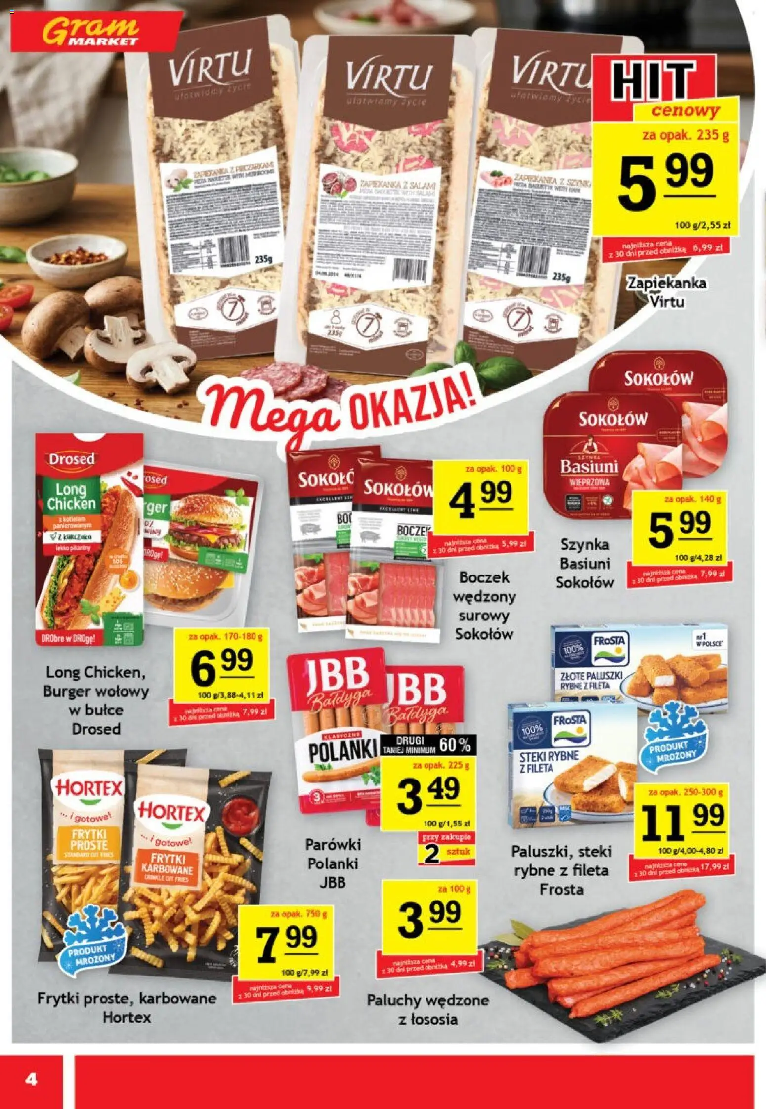 Gram Market gazetka od 10.06.2026 | Strona: 4 | Produkty: Zapiekanka, Paluszki, Salami, Frytki