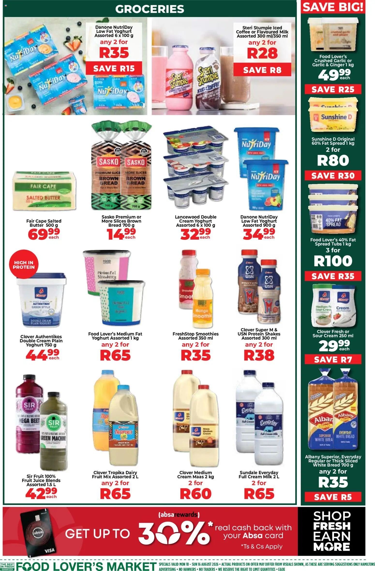 New Food Lover's Market catalogue – valid from 10/08/2026 | Page: 4 | Products: Spread, Protein, Coffee, Fruit