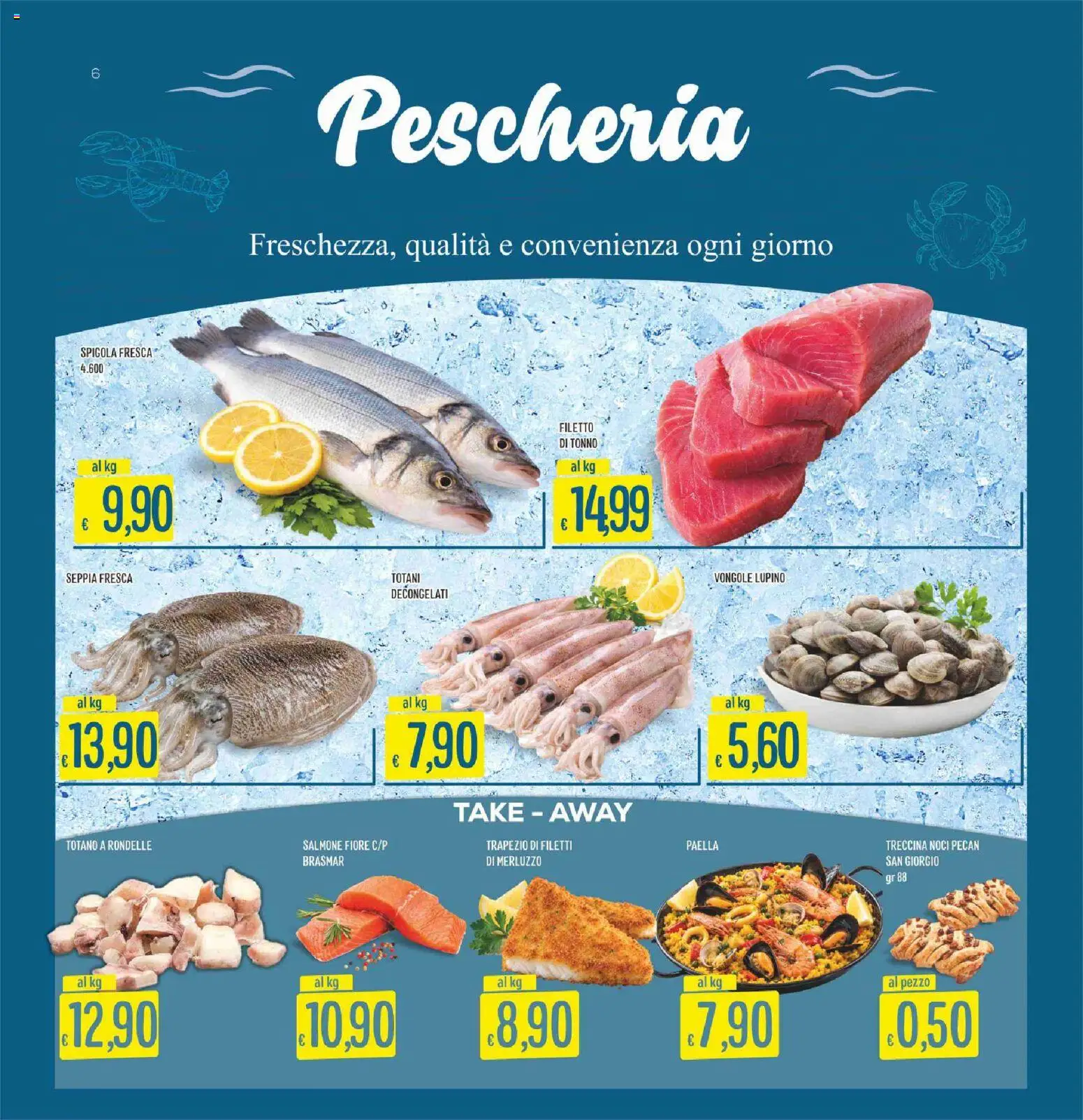 Volantino SISA del 17/09/2026 | Pagina: 6 | Prodotti: Noci, Spigola, Totano, Paella