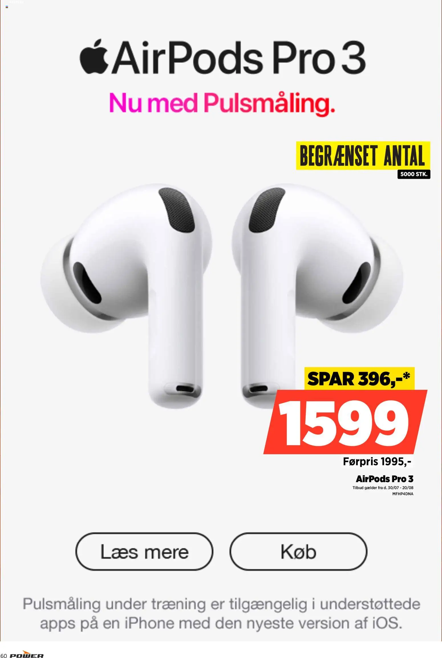 Power tilbudsavis – gyldig fra 07/08/2026 | Side: 60 | Produkter: Airpods
