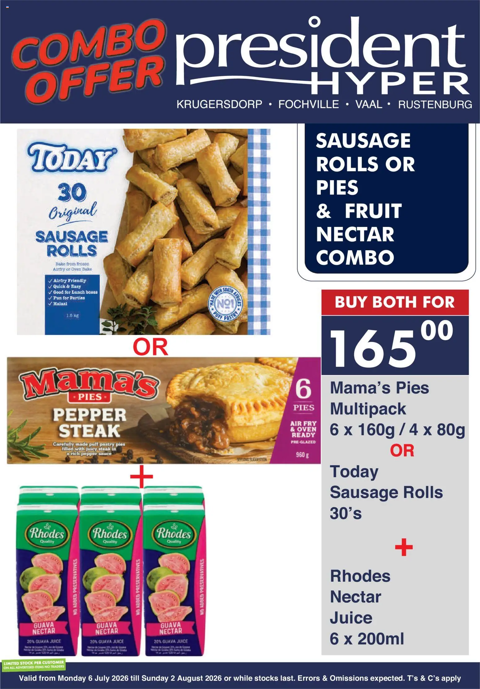 New President Hyper catalogue – valid from 06/07/2026 | Page: 6 | Products: Oven, Steak, Sauce, Sausage