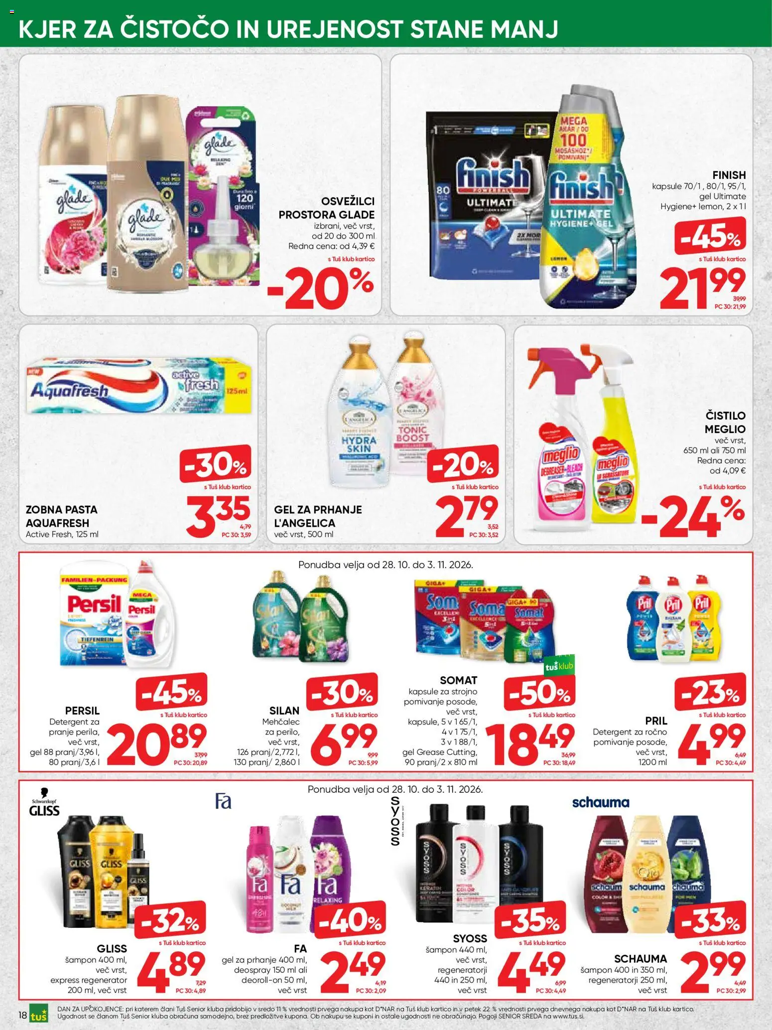 Novi Tuš katalog ponudbe – veljaven od 28.10.2026 | Stran: 18
