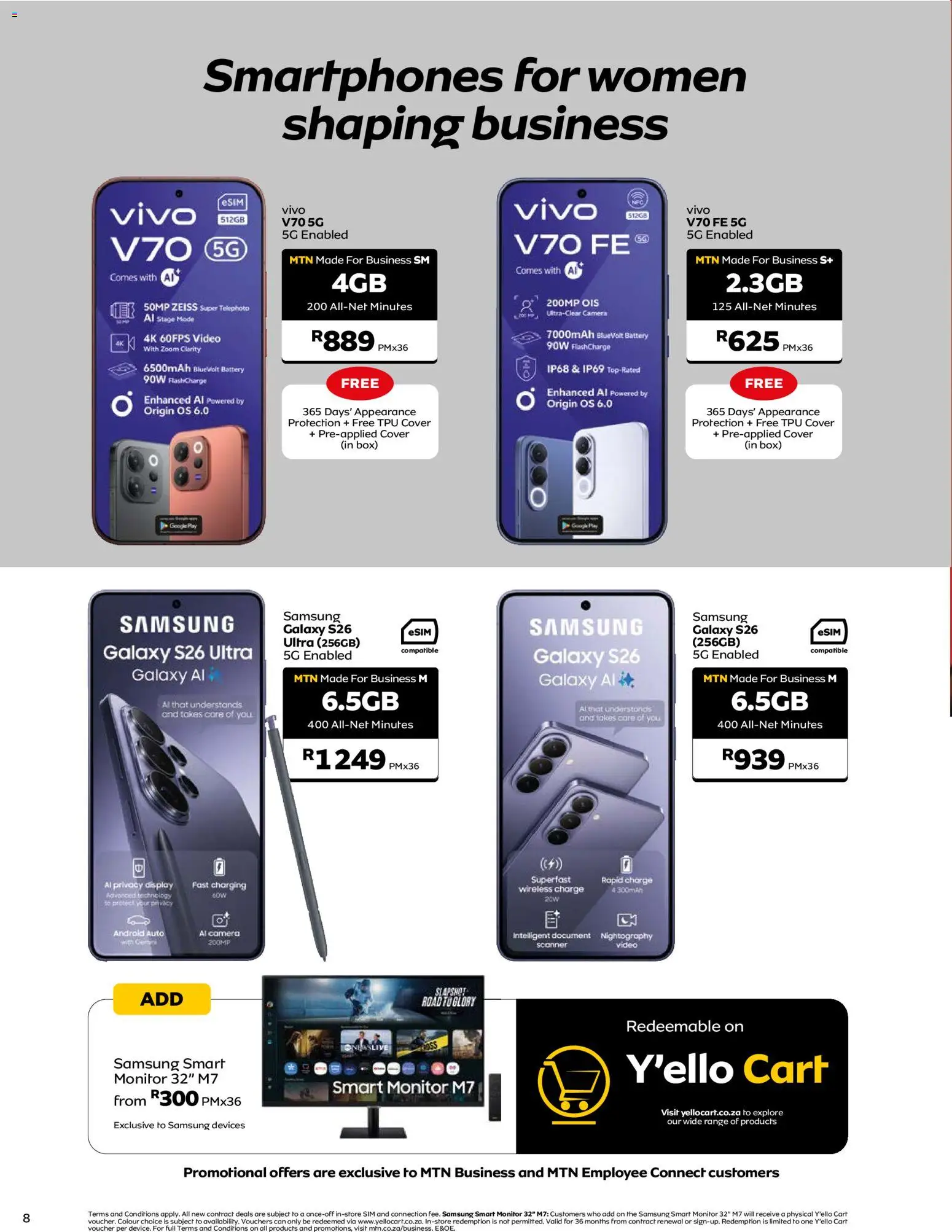 New MTN catalogue – valid from 07/08/2026 | Page: 8 | Products: Sim, Cover, Monitor, Camera