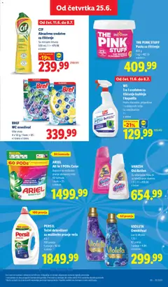 BREF WC osveživač, Više vrsta 4 x 50 g; 1 kom. = 85.- - pregled Lidl kataloga - važi od 25.06.2026 | Strana: 33