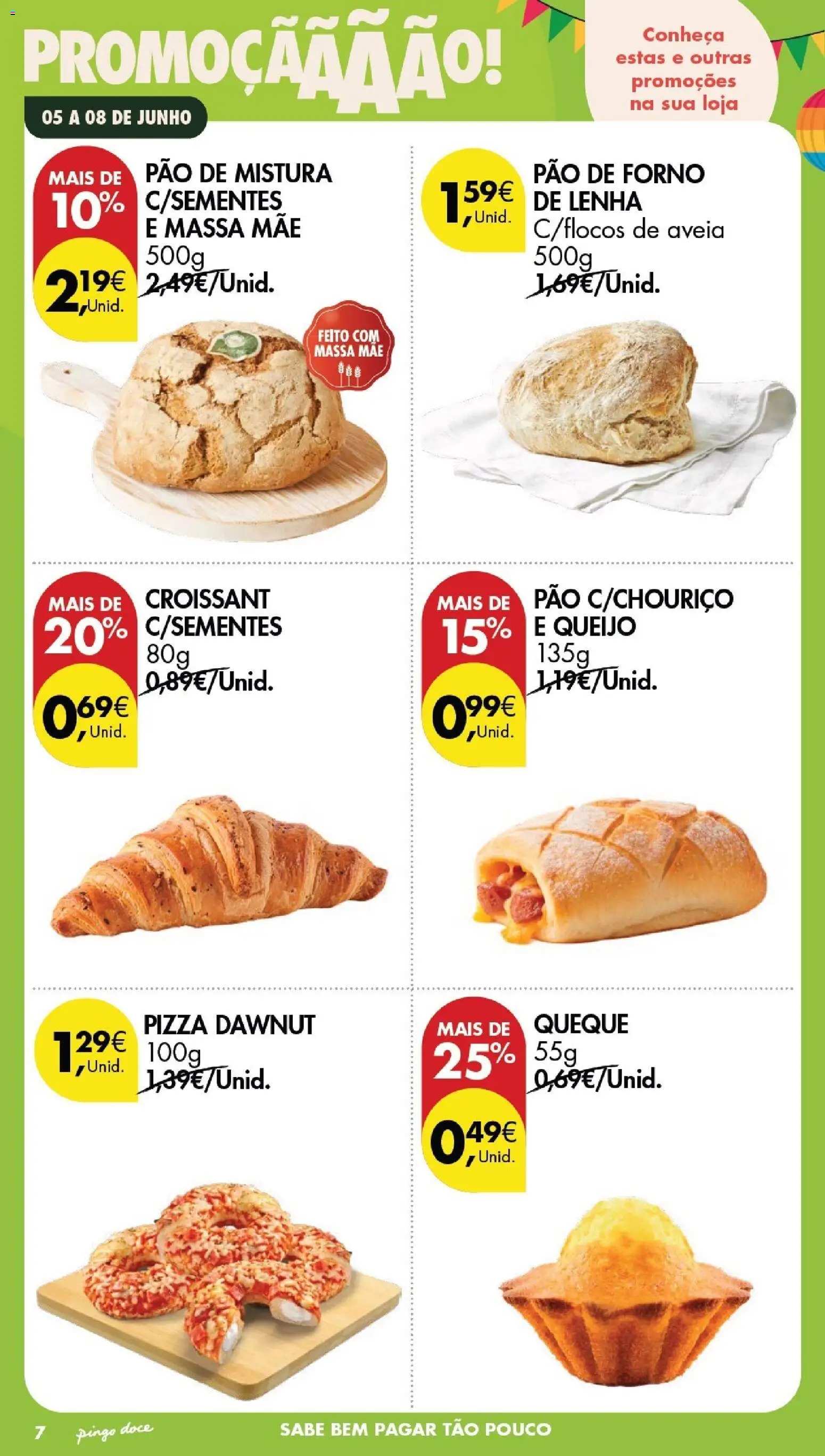 Pingo Doce Poupe este Fim de Semana │ válido de 05.06.2026 | Página: 6 | Produtos: Queijo, Pão, Massa, Flocos