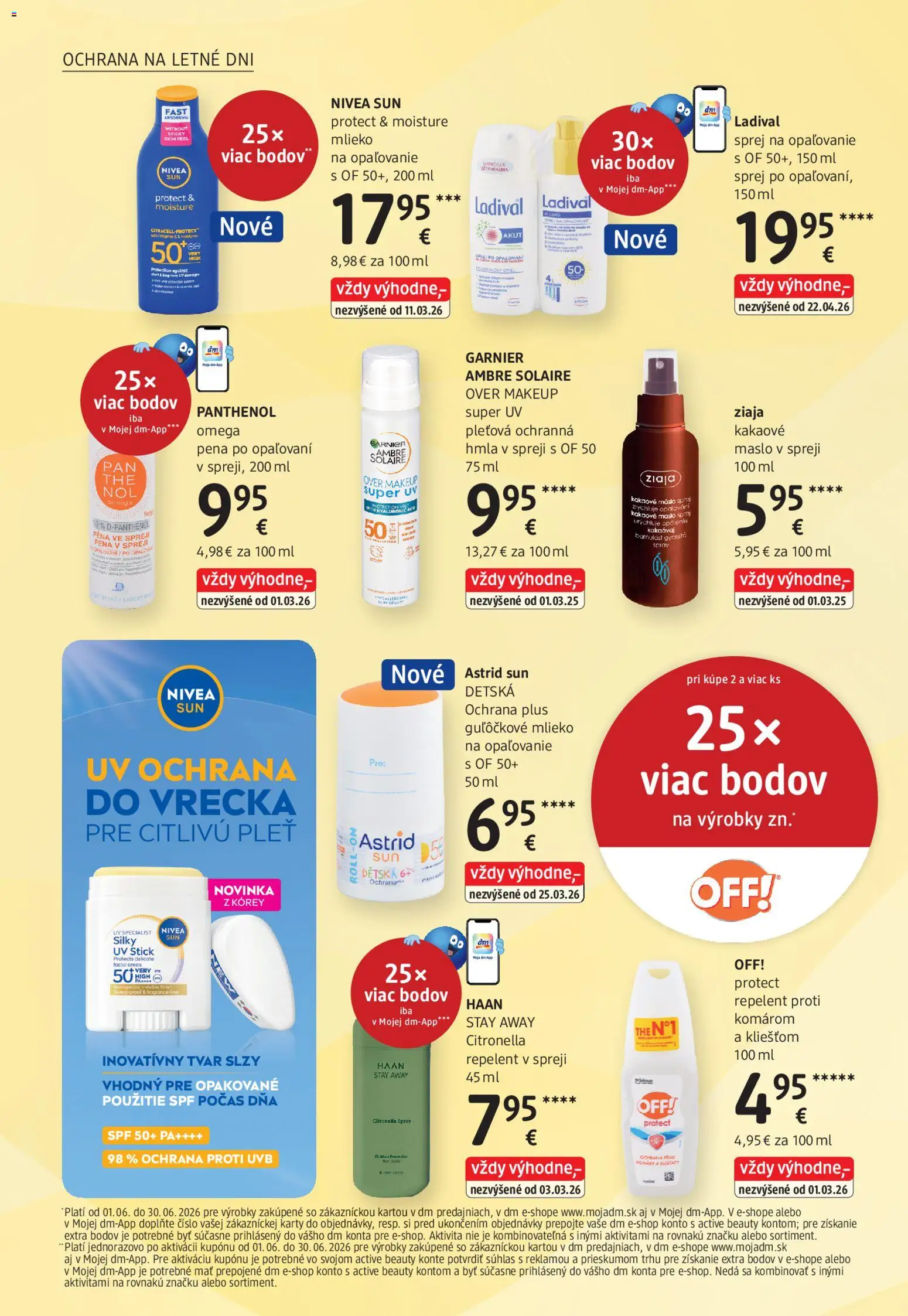 Nové dm drogerie akcie – leták je platný od 01.06.2026 | Strana: 4 | Produkty: Maslo, Mlieko, Nivea