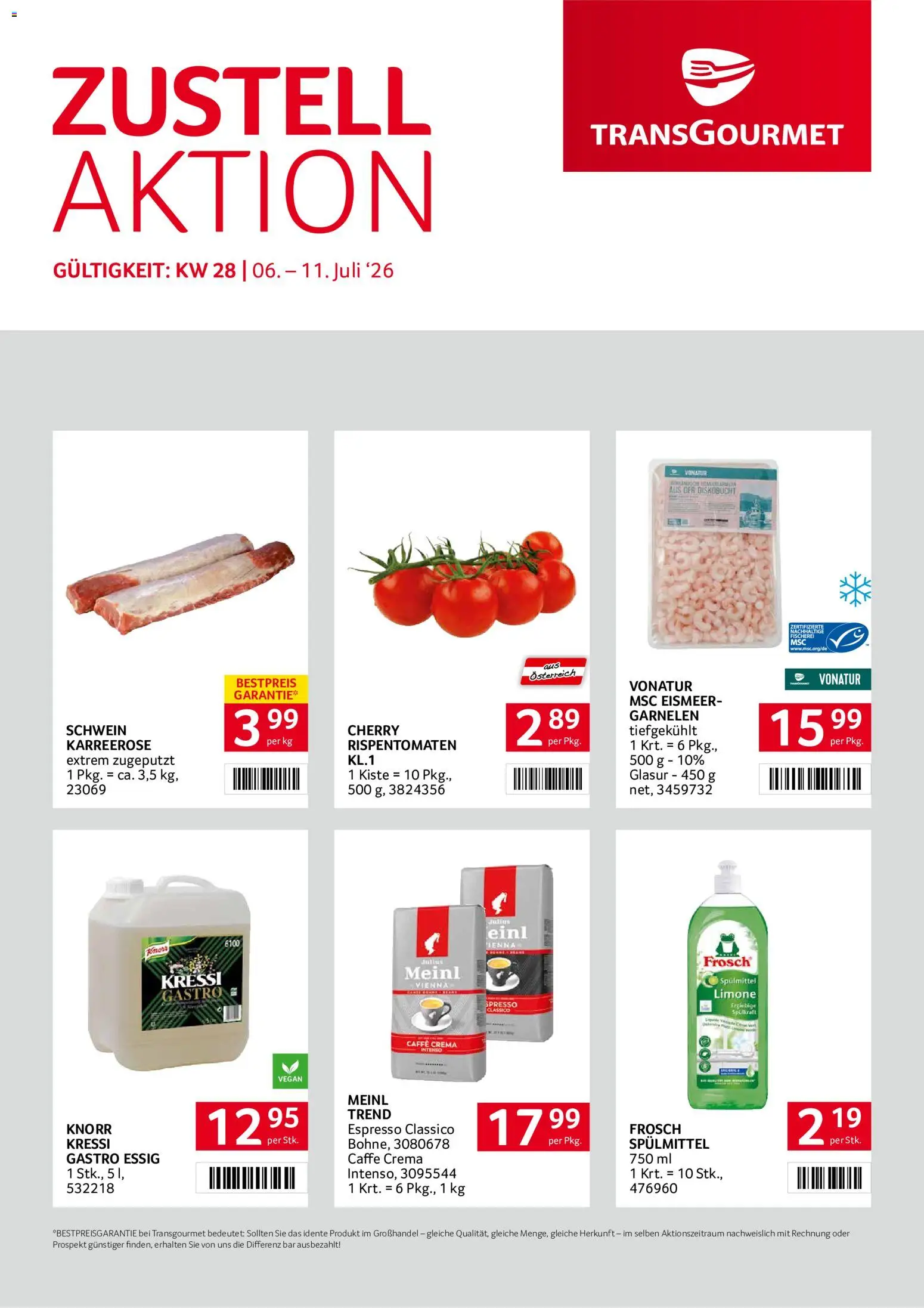 Transgourmet Zustellaktion gültig ab 06.07.2026 | Seite: 1