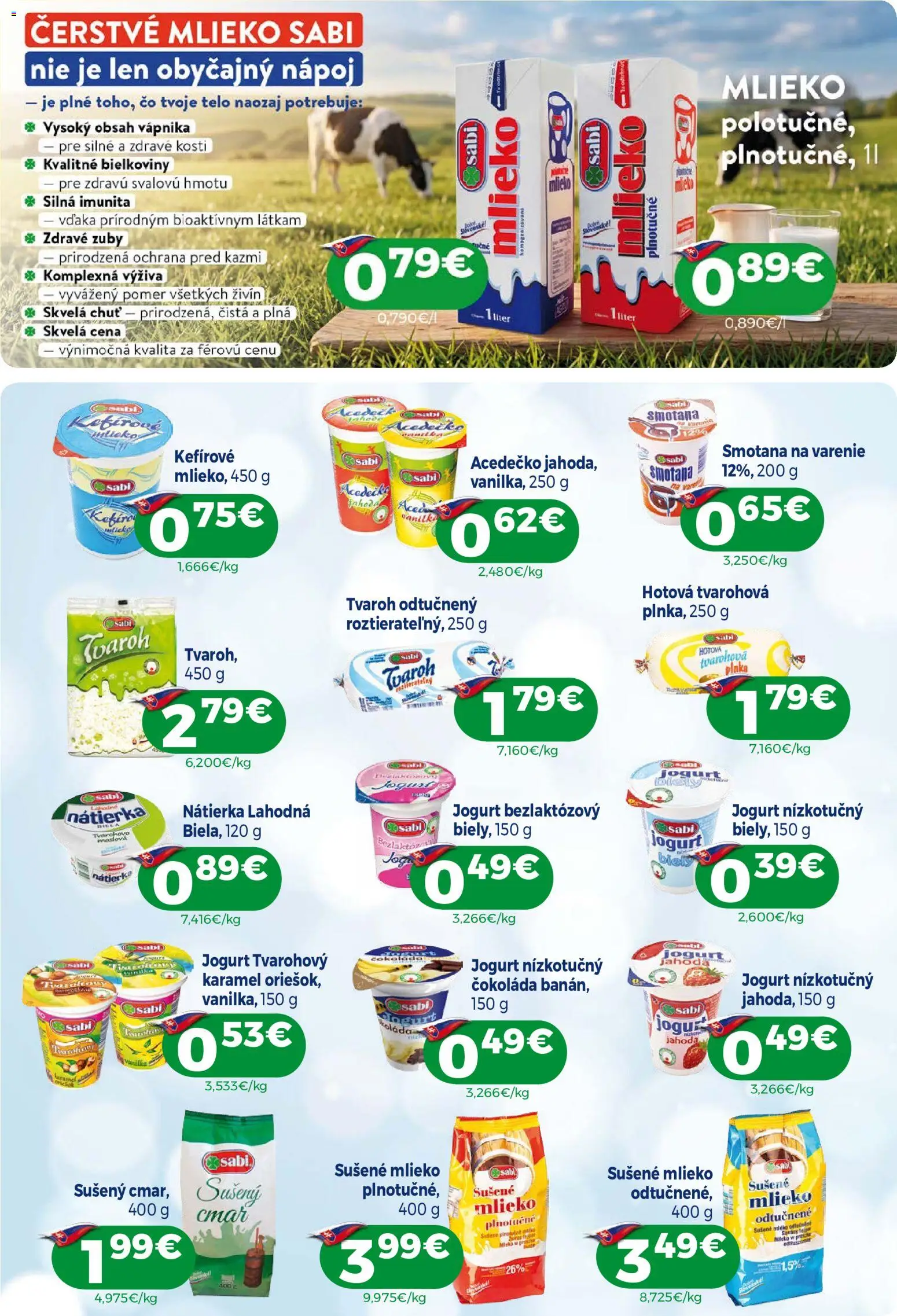Nové Milk Agro akcie – leták je platný od 24.06.2026 | Strana: 4 | Produkty: Jogurt, Smotana, Čokoláda, Sušené mlieko