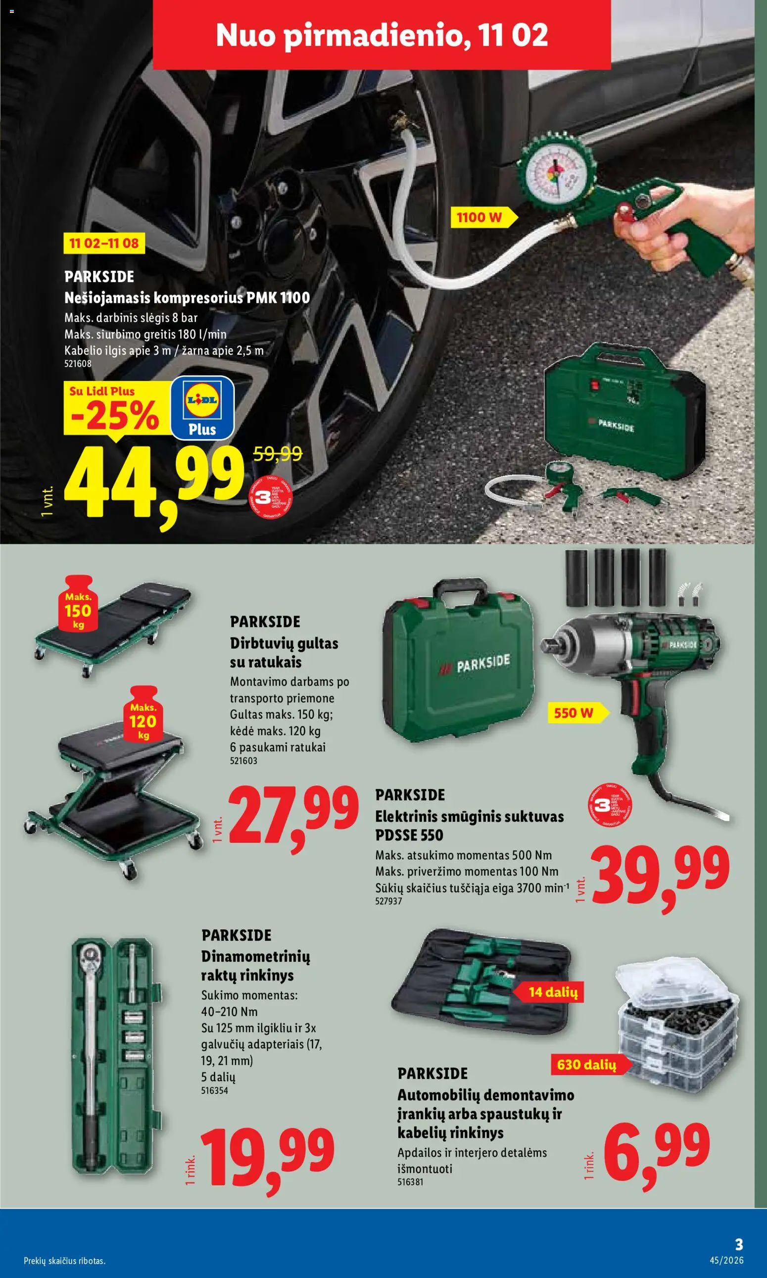 LIDL akcijos nuo 2026.11.02 | Puslapis: 3 | Prekių: Gultas, Kėdė