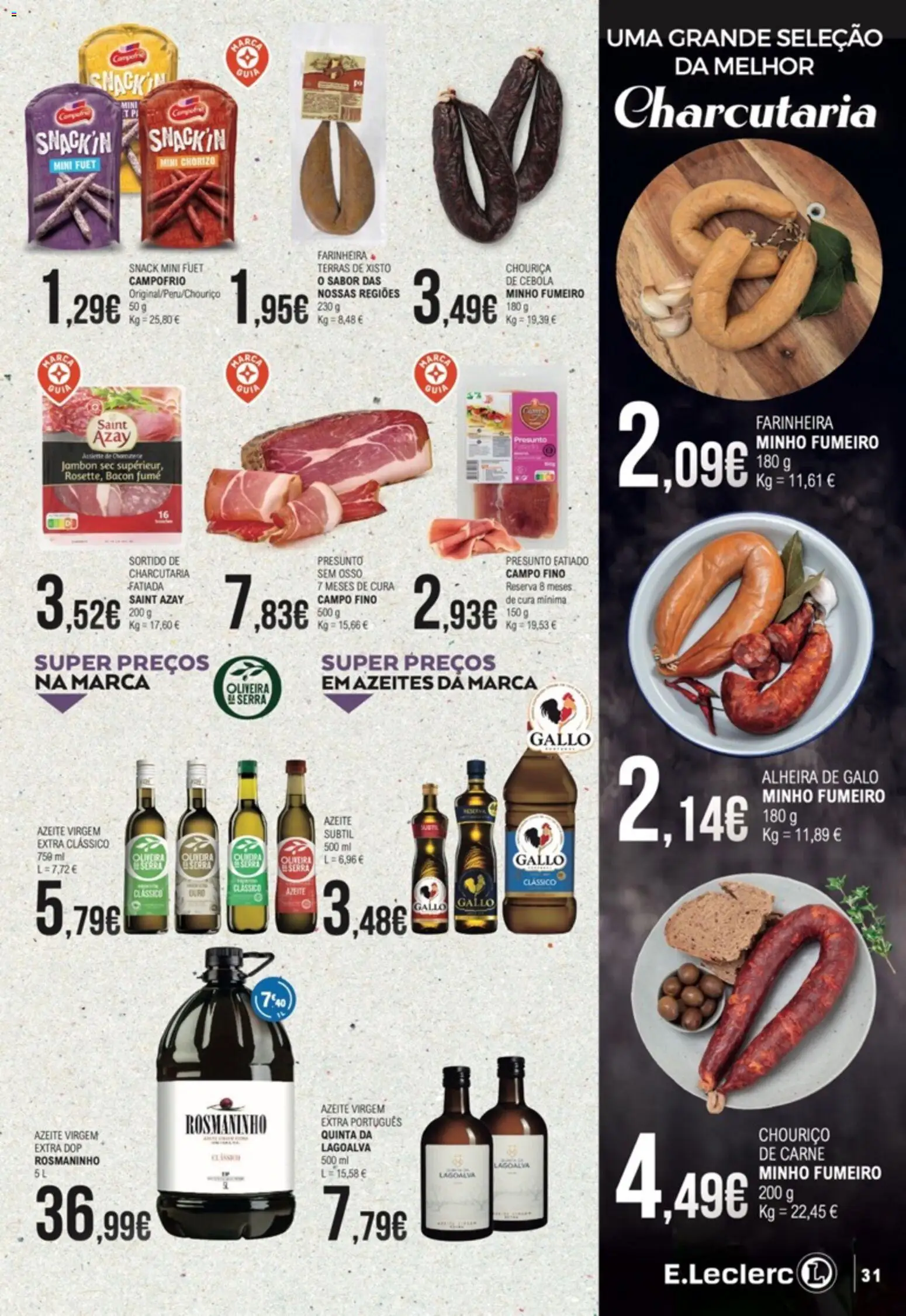 E.Leclerc folheto Feira dos Vinhos │ válido de 01/10/2026 | Página: 31 | Produtos: Bacon, Cebola, Chouriço, Alheira