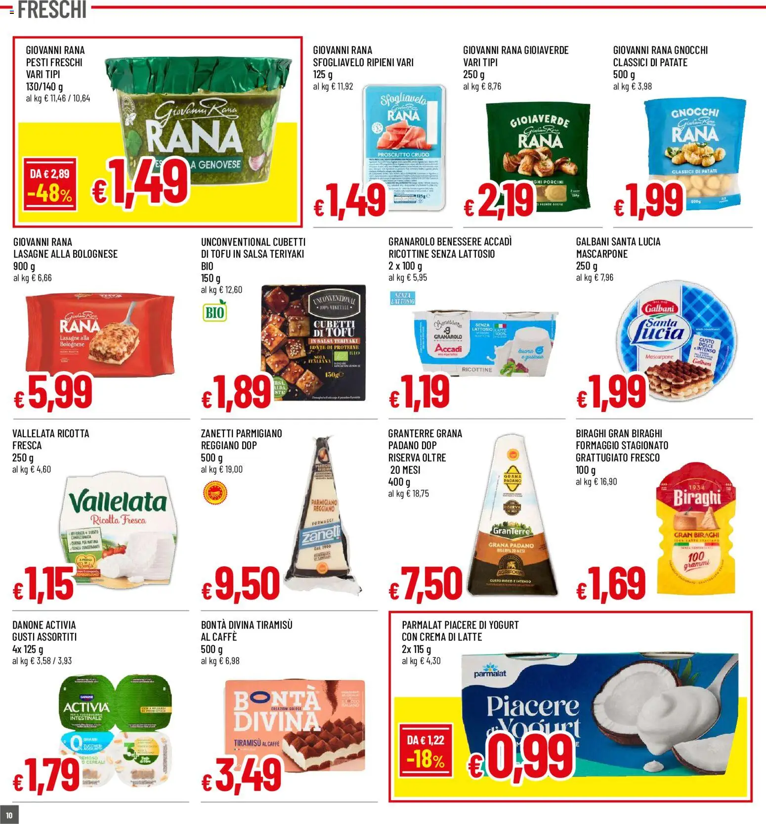 Volantino Galassia del 15/10/2026 | Pagina: 10 | Prodotti: Crema, Caffè, Patate, Latte