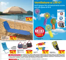 Anteprima del volantino Eurospar volantino valido a partire dal 11.06.2026 | Pagina: 20 | Prodotti: Ventilatore, Ombrellone, Borsa, USB