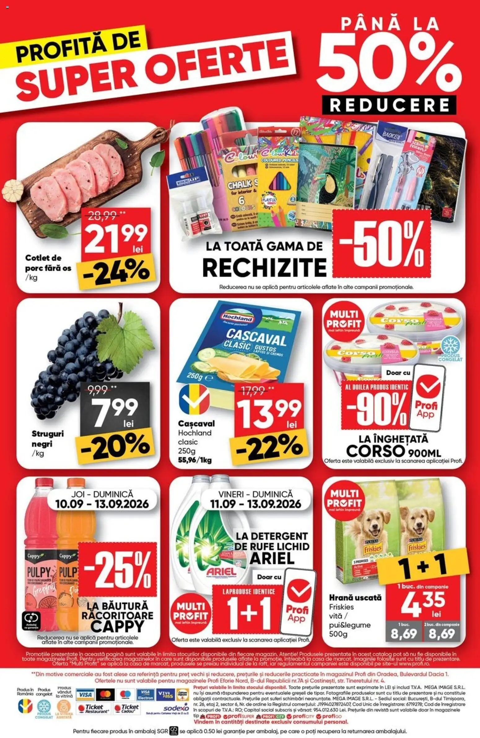Noul catalog Profi – valabil de la 10.09.2026 | Pagină: 16 | Produse: Vită, Active, Hochland, Înghețată