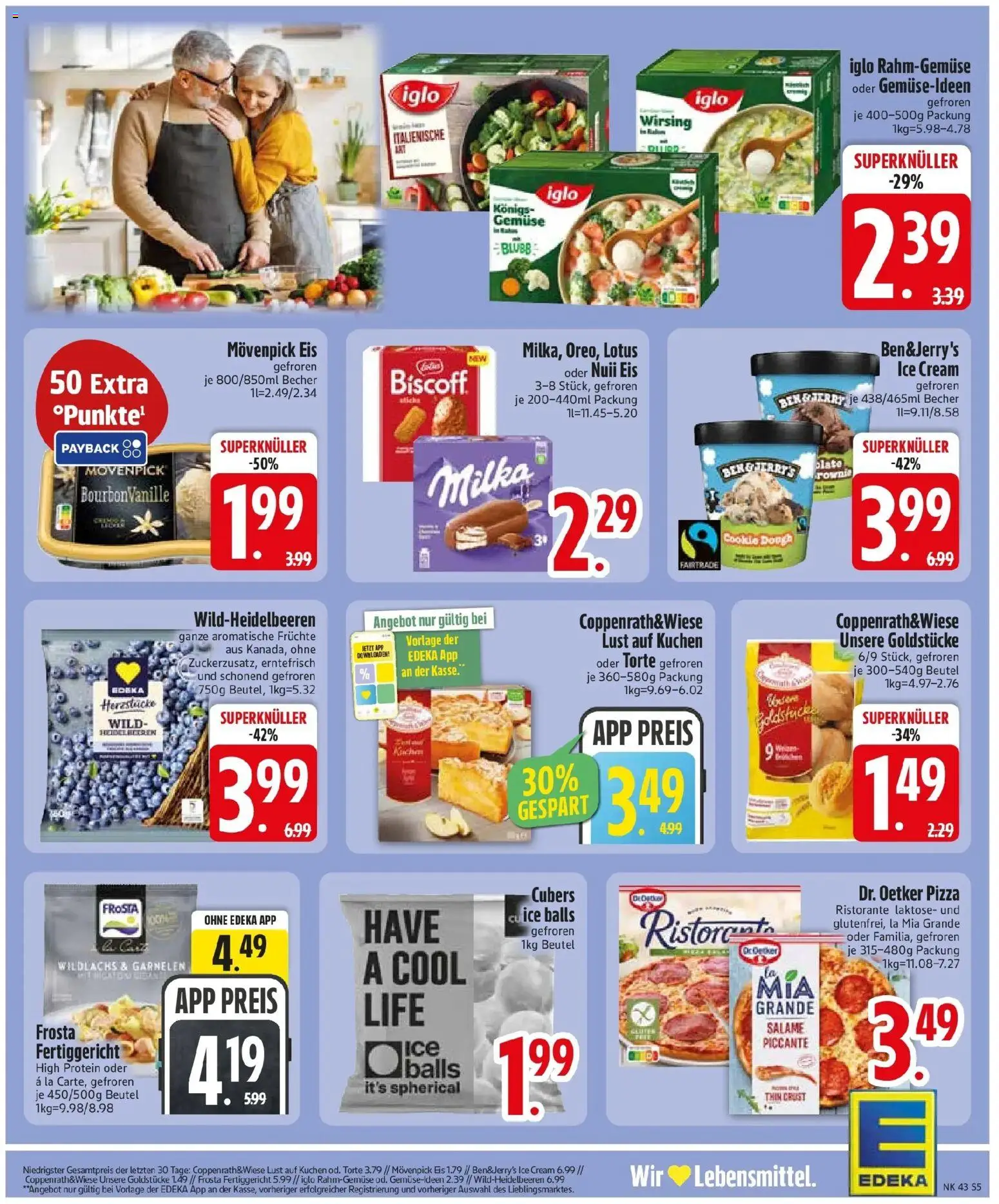 Edeka Prospekt München (ab 19.10.2026) » Angebote Online | Seite: 7 | Produkte: Ristorante, Iglo, Gemüse, Eis