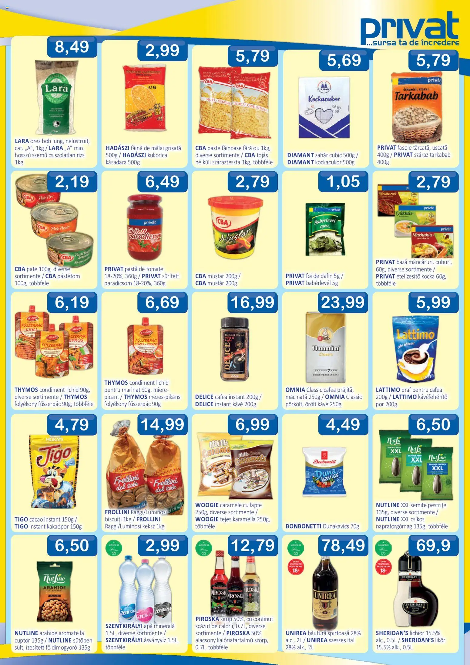 Noul catalog CBA – valabil de la 15.05.2026 | Pagină: 3 | Produse: Lichior, Orez, Muștar, Cacao
