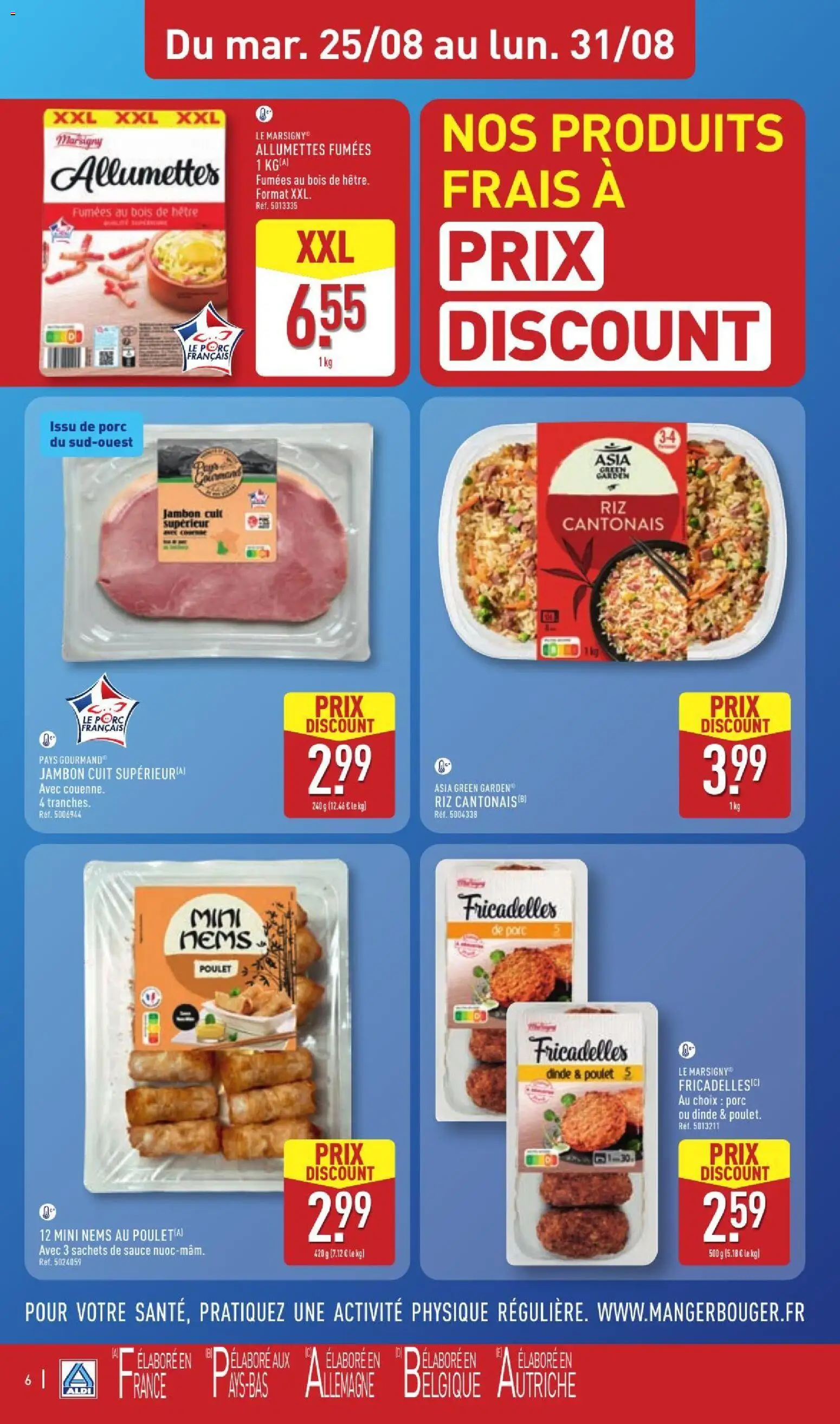 {H1} | Page: 8 | Produits: Poulet, Jambon, Porc, Riz