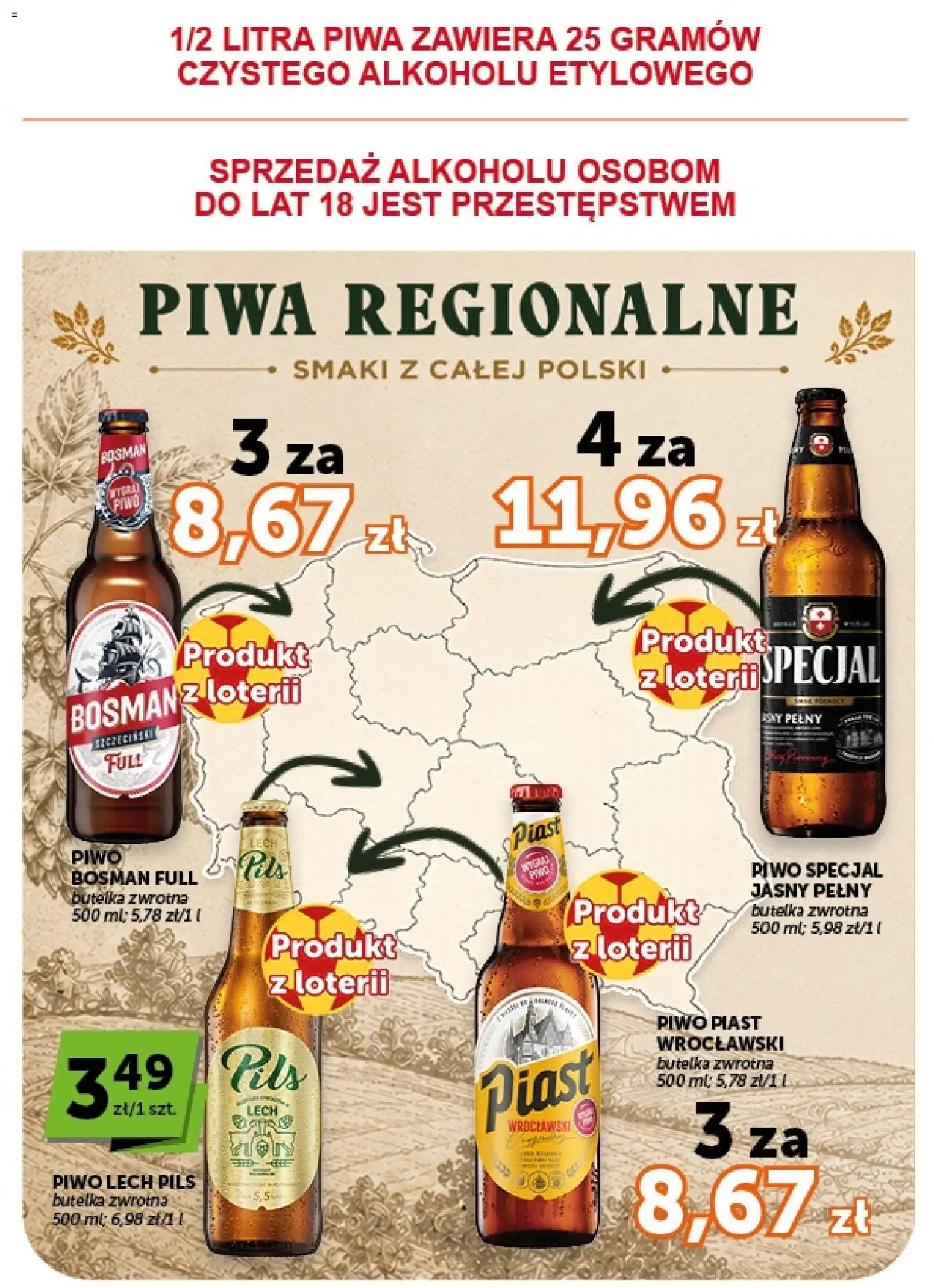 ABC gazetka od 16.07.2026 | Strona: 23 | Produkty: Piwo Bosman, Piwo